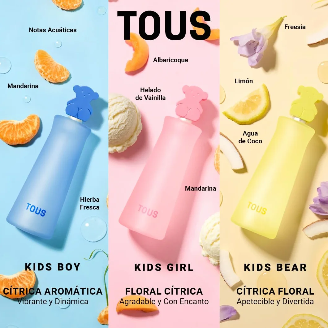Tous Kids Girl, Eau de Toilette für Mädchen, Frisch-fruchtig-blumiger Duft, 100ml Zerstäuber
