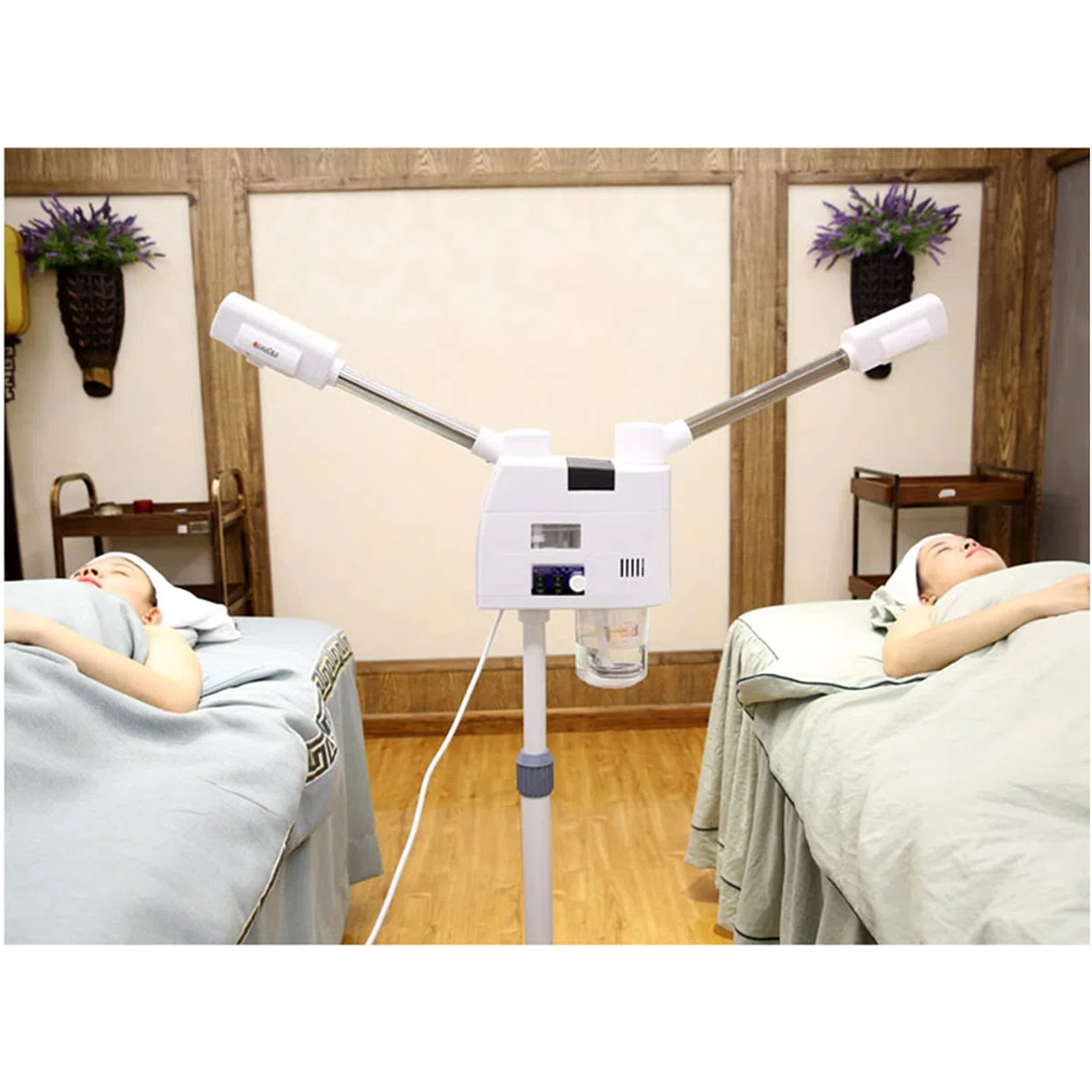Gesichtsdampfer, 2 in 1 Heiße und Kalte Bedampfer Dampfgerät Gesichtssauna Maschine, Luftbefeuchter Schönheit Tiefenreinigung für Feuchtigkeitsspend und Hautpflege für Zuhause Salon Spa