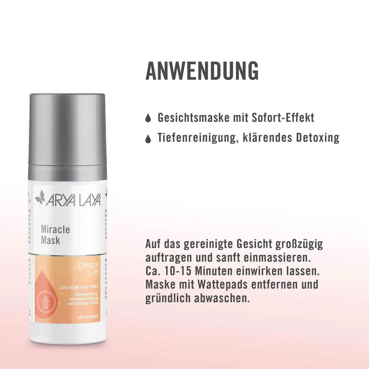 ARYA LAYA Miracle Mask Trio, 3 x 30 ml: pflegende Gesichtsmasken im Set, für alle Hauttypen: mit Glow-Effekt, Glättungs-Effekt & Beruhigungs-Effekt
