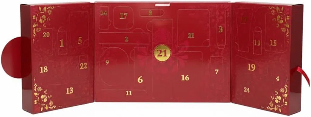 Douglas Adventskalender 2025 Frauen Luxus Spa Beauty, Wert 270 €, 24 Kosmetik- und Pflegeprodukte für Damen und Mädchen, Adventskalender inkl. Jung Lufterfrischer
