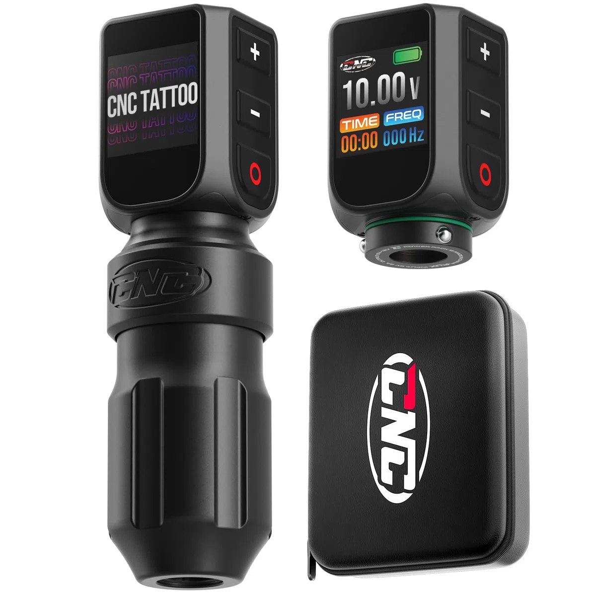 Wireless Tattoo Maschine, CNC Rotary Pen with 3200mAh Dual Batteries Power Supply Tattoo Gun LED Display 4.0 Stroke Coreless Motor for Tattoo Professionals and Beginners CNC-M2-E77PRO-1