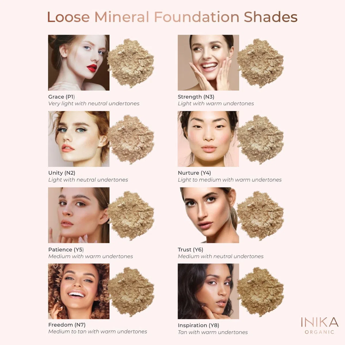 INIKA Loose Mineral Foundation SPF 25 – Freedom 8g