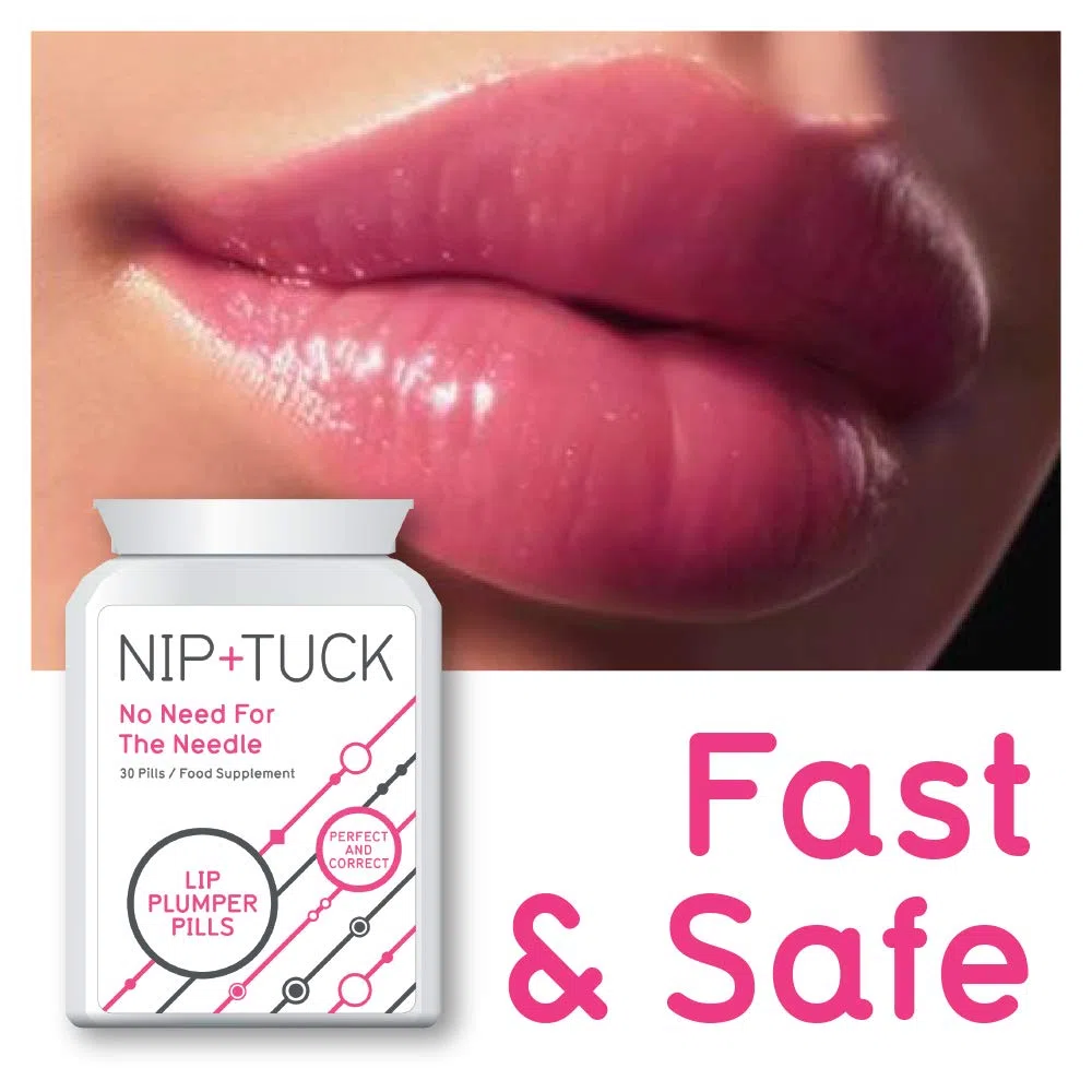 NIP & TUCK Lip Plumper PILLS keine Notwendigkeit für die Nadel LIP FÜLLER GRÖSSERE LIPPEN
