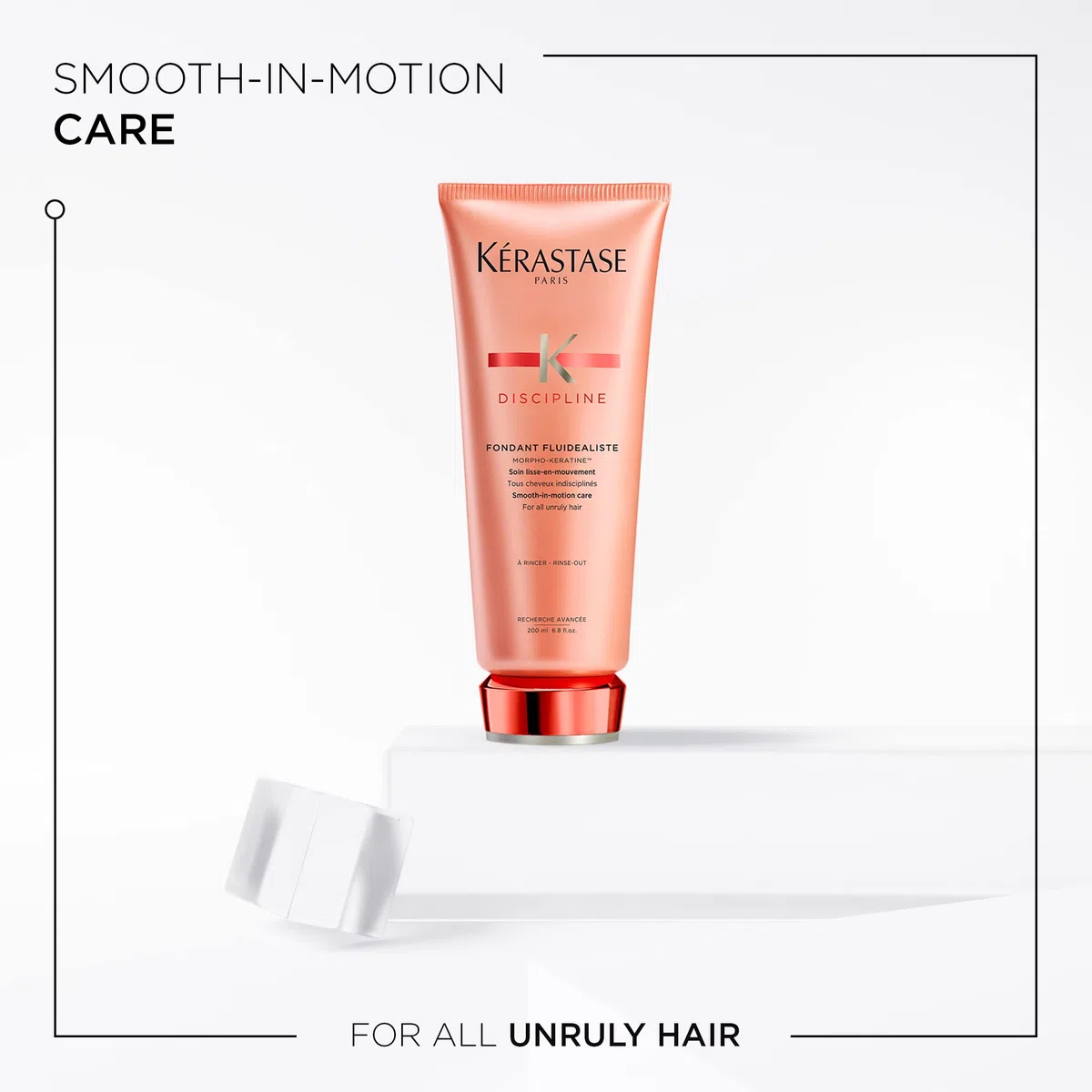 Kérastase Haarspülung für widerspenstiges Haar, Glättend mit Anti-Frizz Effekt, Fondant Fluidéaliste Conditioner, Discipline, 200 ml