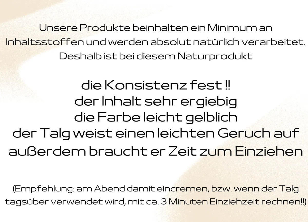 Handgemachte Bio Rindertalg Creme von grasgefütterten Bio Rindern aus Österreich (Region Mühlviertel), natürliche Hautpflege, hilft bei empfindlicher, trockener und rissiger Haut (120 ml), Ringelblume