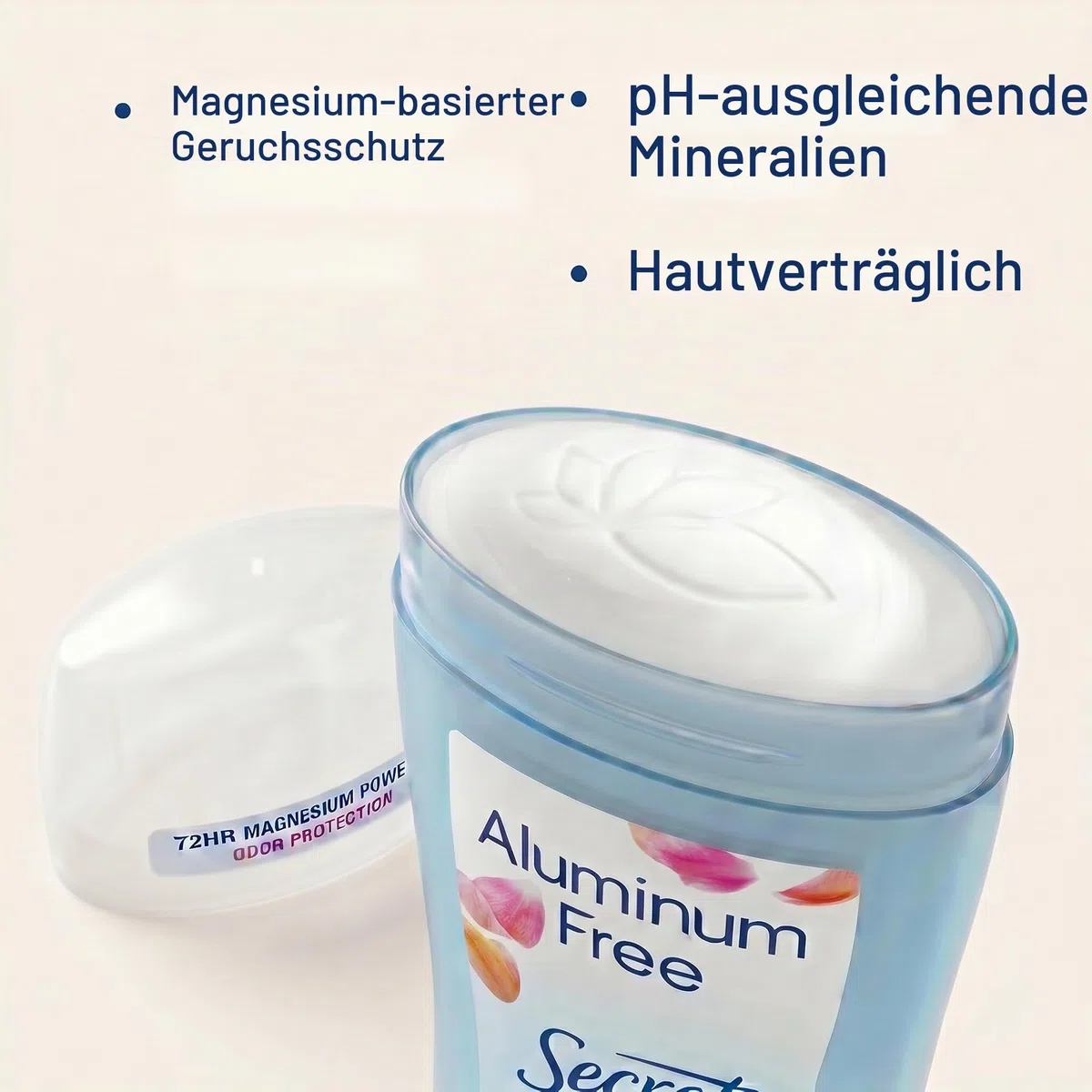 Secret Aluminum Free Deodorant für Damen, Rose Scent, 60 g, 3 Stück