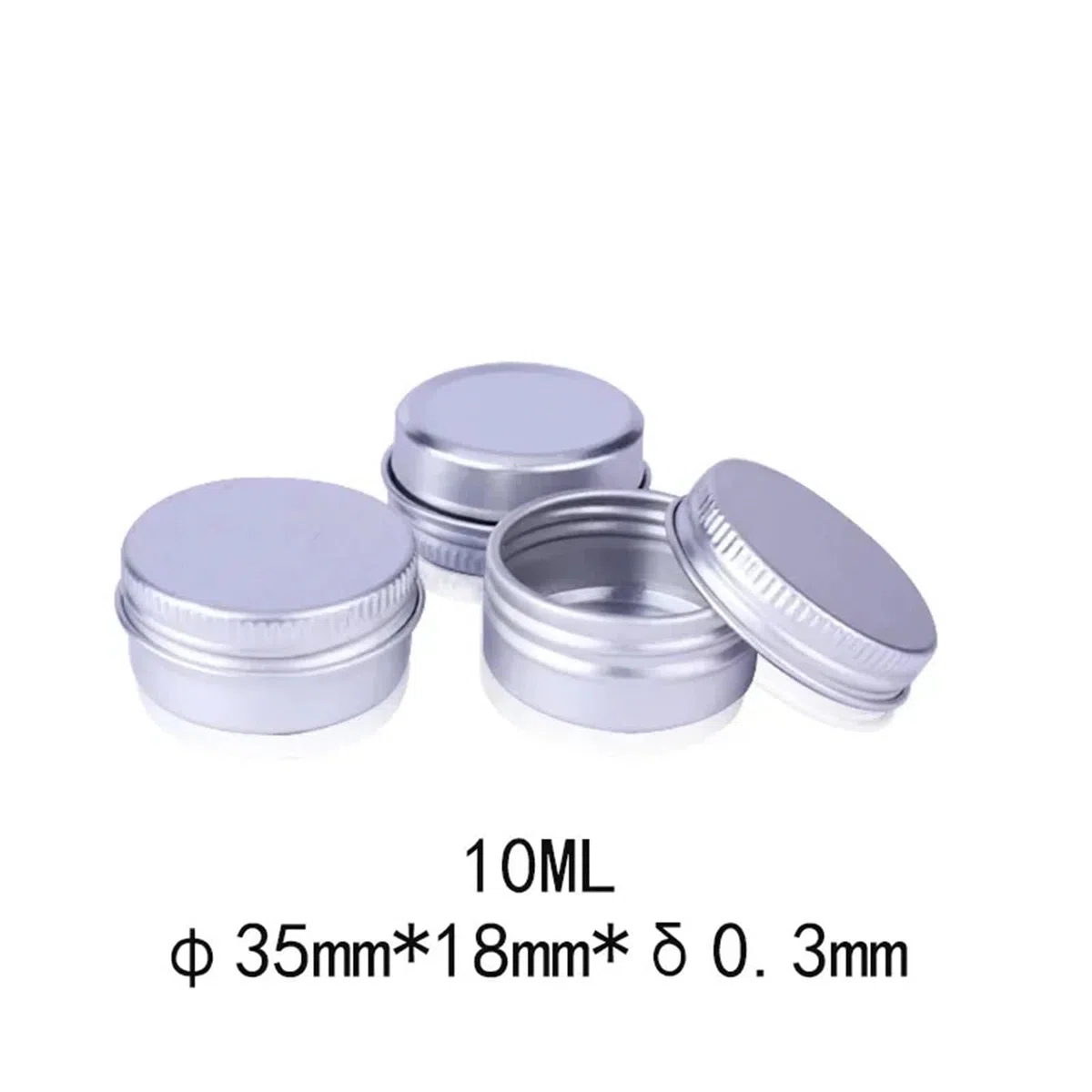 Kleine Dosen mit Deckel, Aluminium-Blechgläser, 38 Stück, 5, 10, 15, 20 Gramm, Leere Kosmetikbehälter, runder Schraubdeckel for die Kerzenherstellung, ml | 10ml