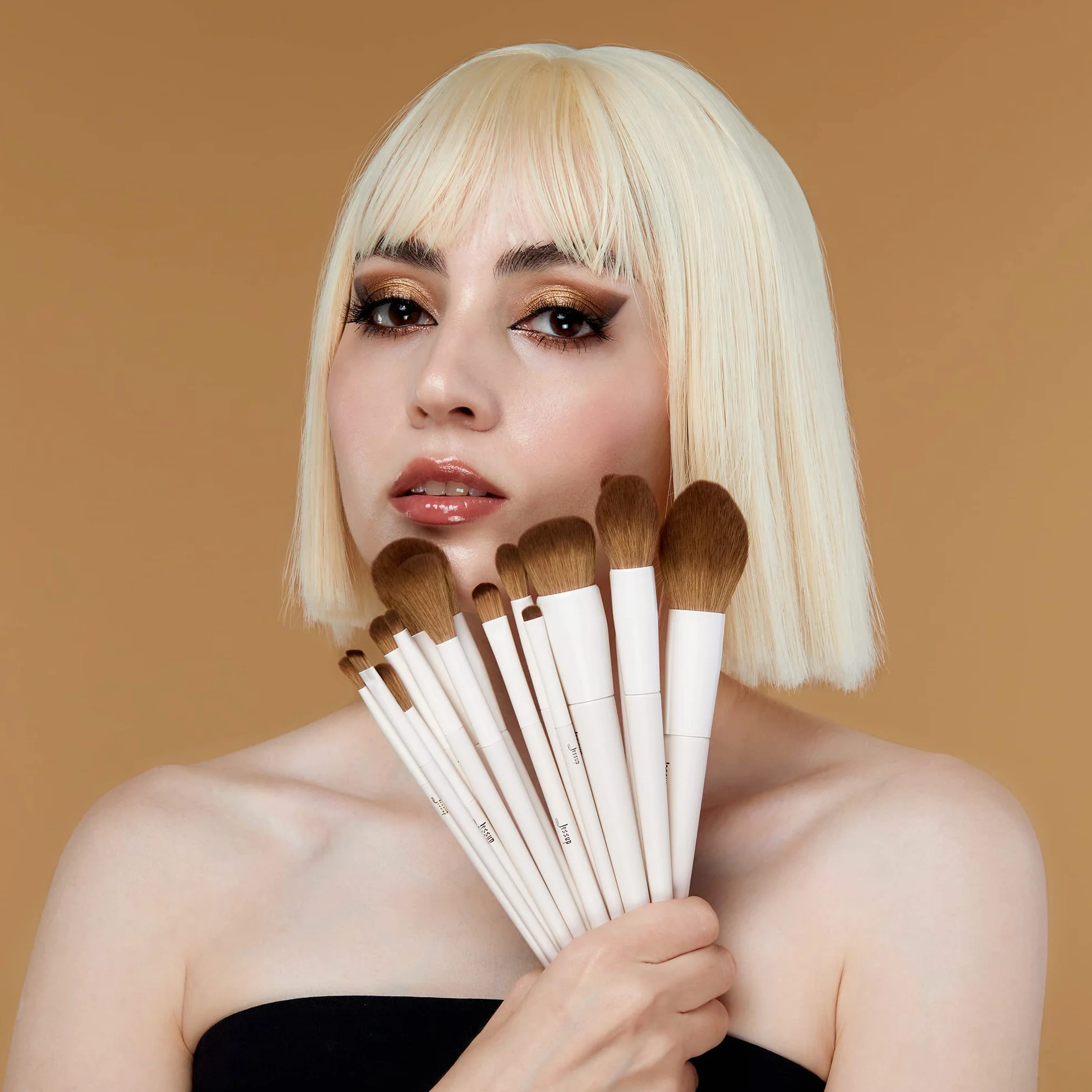 Jessup Pinselset Makeup 14 Stück Schminkpinsel Kosmetikpinsel Gesichtspinsel