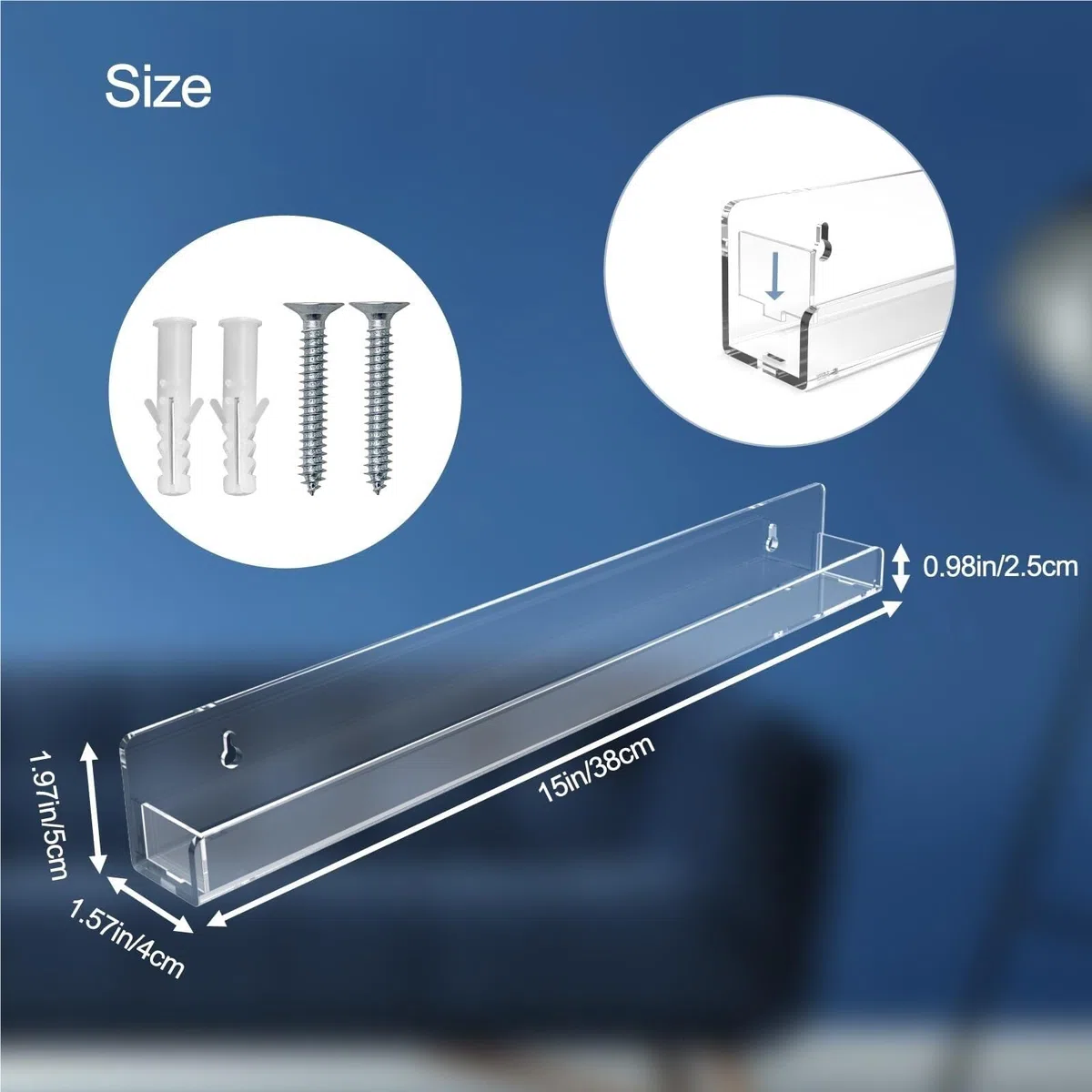 Nagellack Organizer Nagelzubehör Nagellack Regal Wand Acryl Klar Rack Sonnenbrille Organizer Multi-Zweck Maniküre Zubehör(3pcs)