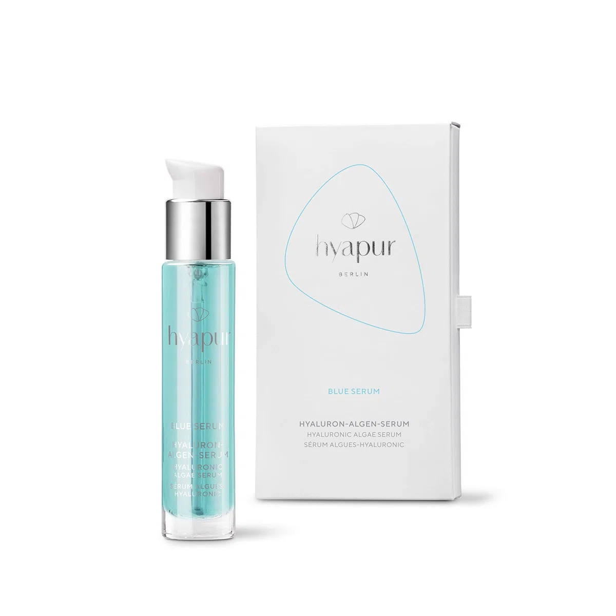 hyapur ® - BLUE Serum15ml für strahlende Haut, mit Hyaluronsäure und Algenextrakten für Gesicht, Hals und Dekolleté - aus der Hyaluron Algen Serie