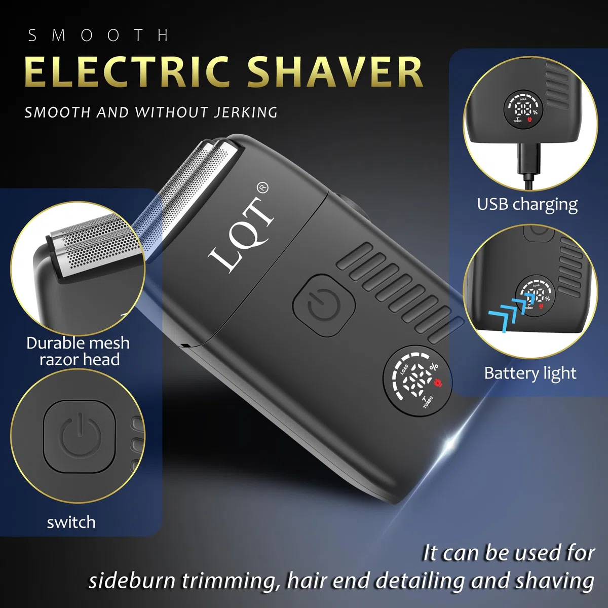 5-in-1 Professionelle Haarschneidemaschine für Männer, schnurloses T-Blade Barber Kit & Trimmer Set mit Folienrasierer, Nasentrimmer, LED-Display - Geschenke für Ehemann, Freund zu Weihnachten