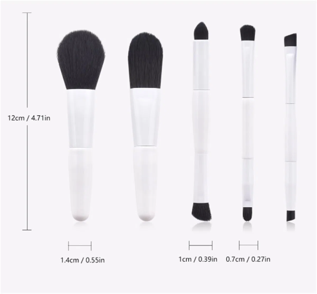 Make up Pinsel Set, Highlights Make-up Pinsel Set 5 Stück for Concealer Lidschatten Rouge Gesichtskontur Pinsel in Reisegröße