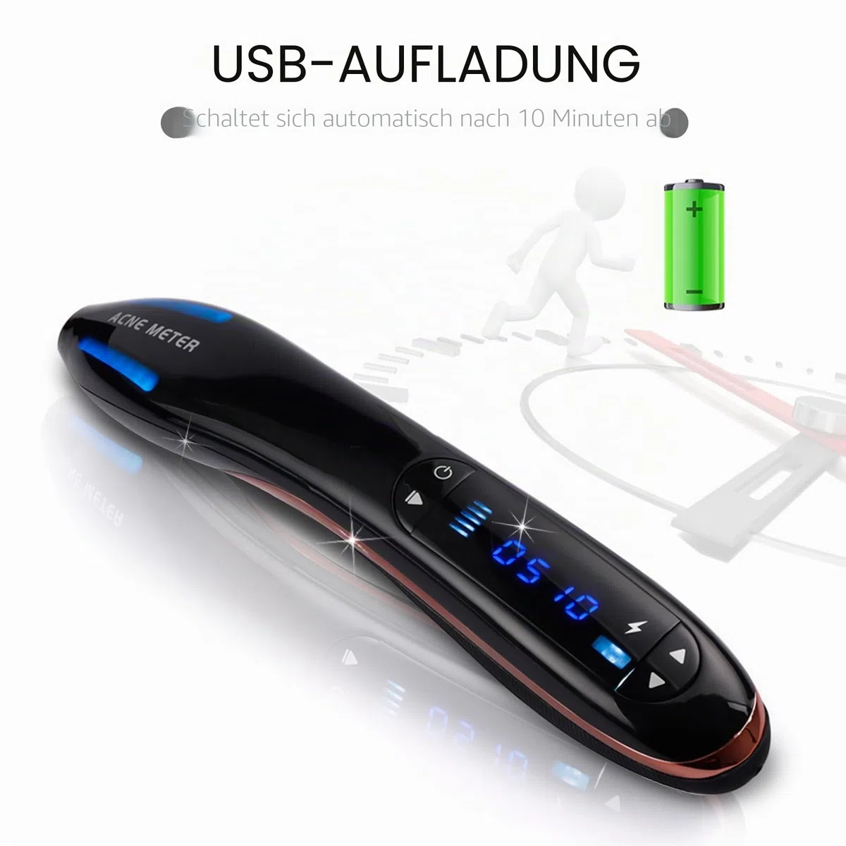 Plasma Pen Professional für Aknebehandlung – Professionelles Hautpflegegerät zur Entfernung von Aknenarben, Porenverfeinerung & Gesichtslifting, Tragbares Beauty-Gerät mit USB-Ladefunktion