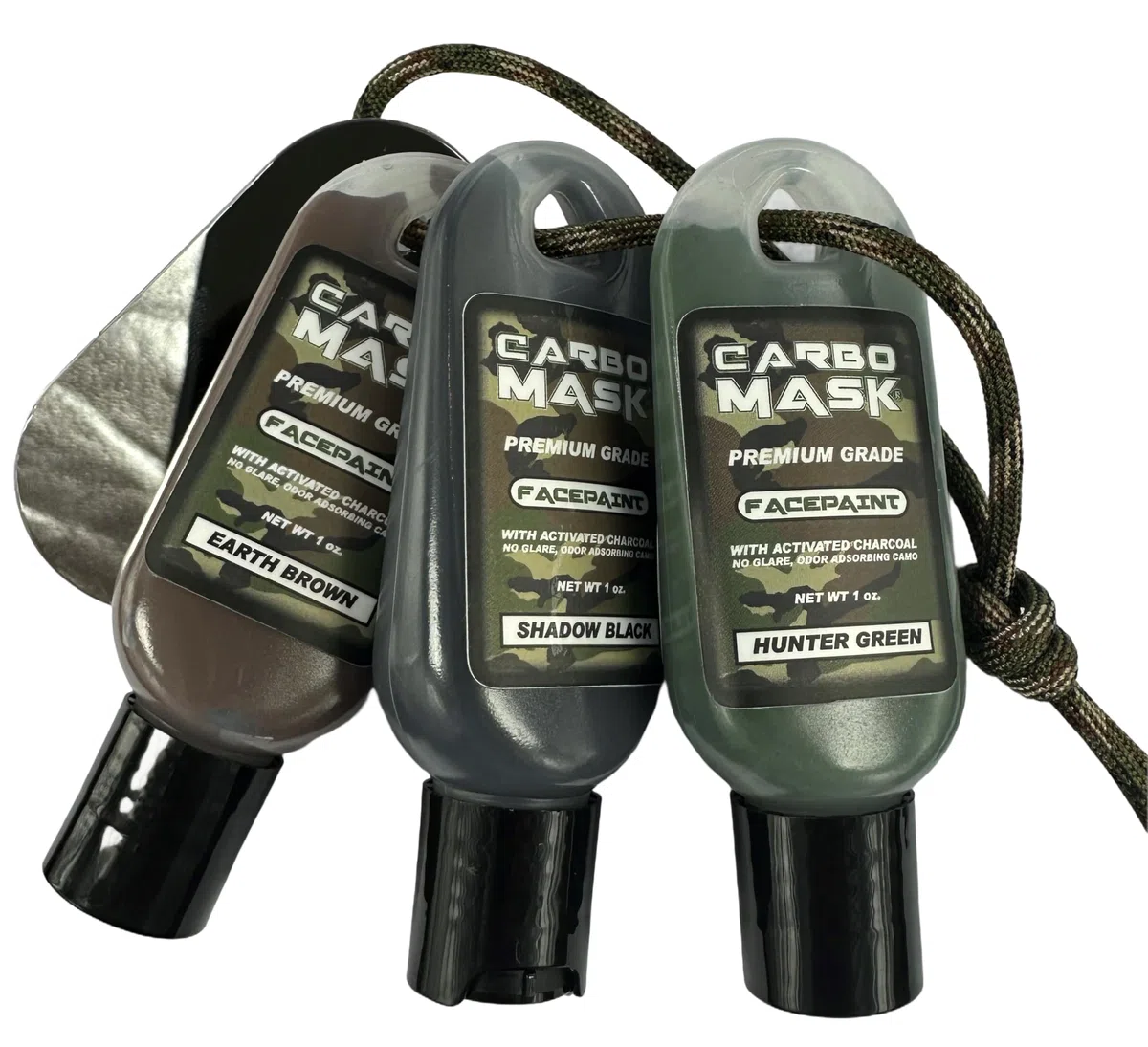 carbomask 1 Oz Dreierpack, unisex, Black, Green, Brown