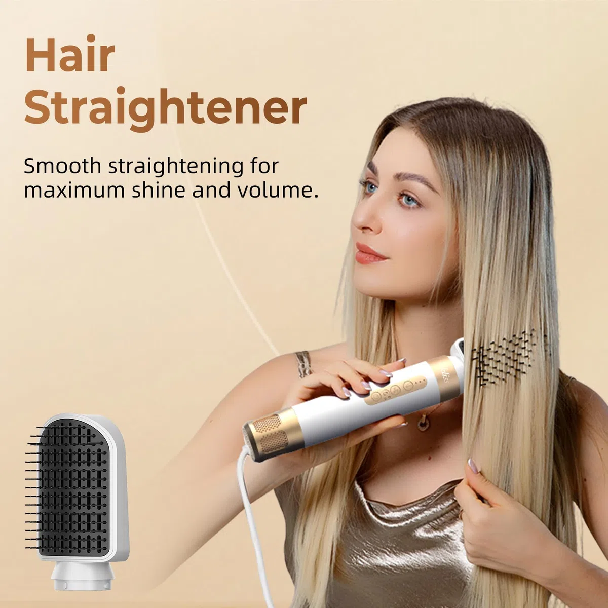 UKLISS 7 in 1 Hairstyler, Pro Haarstyler & Haartrockner Set mit Warmluft Lockenbürste, 1400W Hair Dryer, Rundbürstenföhn, Warmluftbürste, Haarföhn, Thermal Brush, Geschenke für Frauen Haarstyling