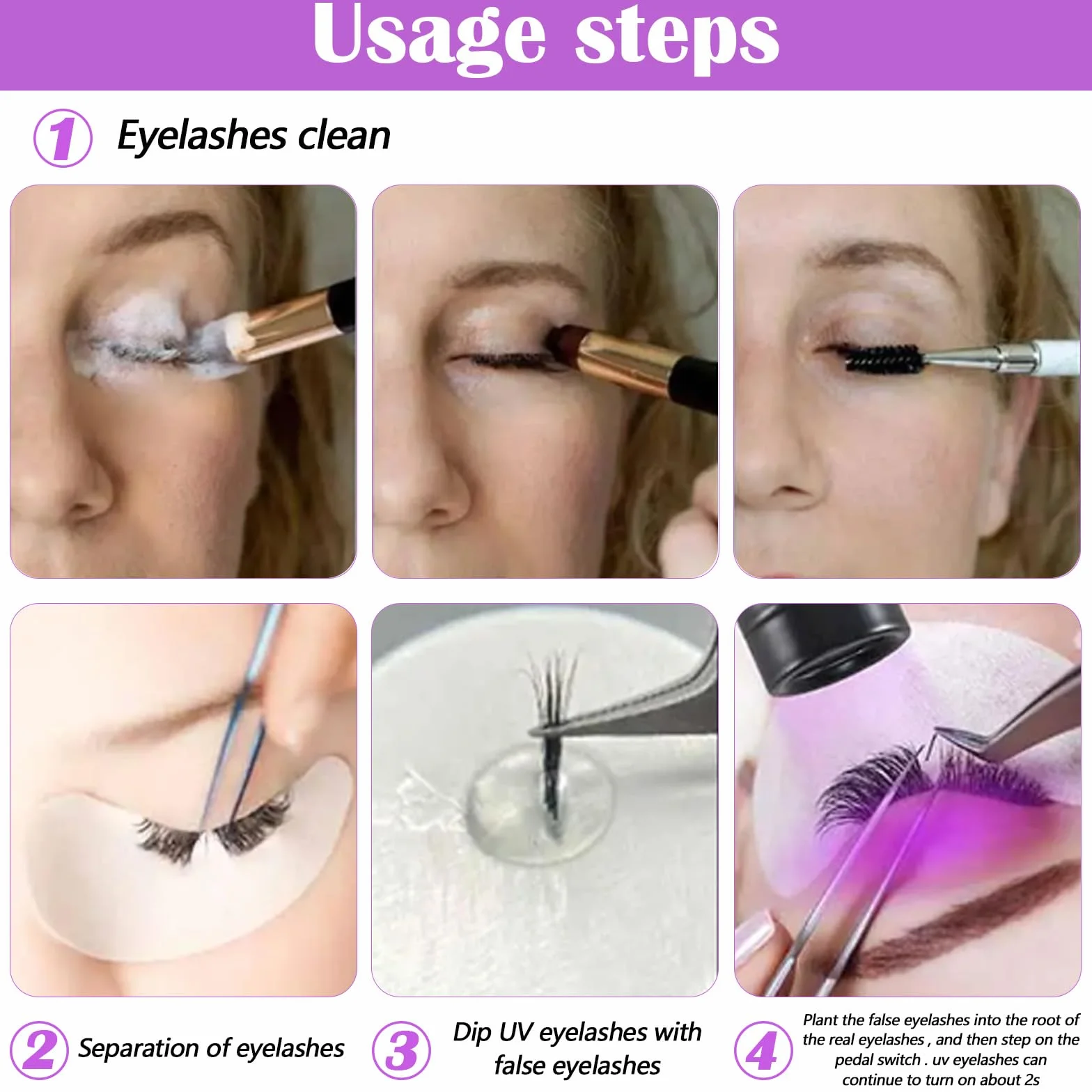 Wimpern Lampe, 10W UV-Wimpernlampe UV-Licht für Lichthärtenden Wimpernlicht für Wimpernverlängerungen Fußschalter Einstellbare Punktgröße Schwanenhals 1-3 Sekunden mit Wimpernaufkleber Schutzbrille