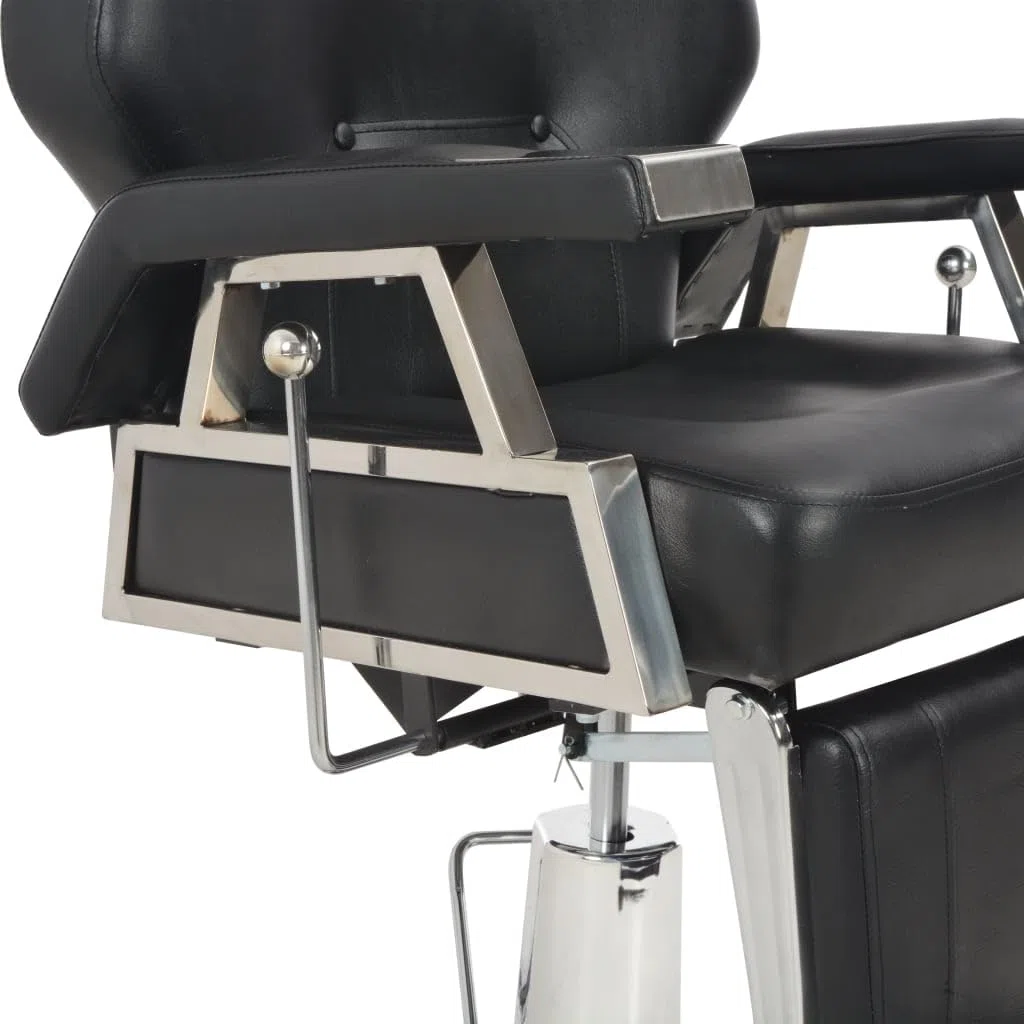 vidaXL Friseurstuhl Salon Stuhl Barbierstuhl Schwarz 72x68x98 cm Kunstleder