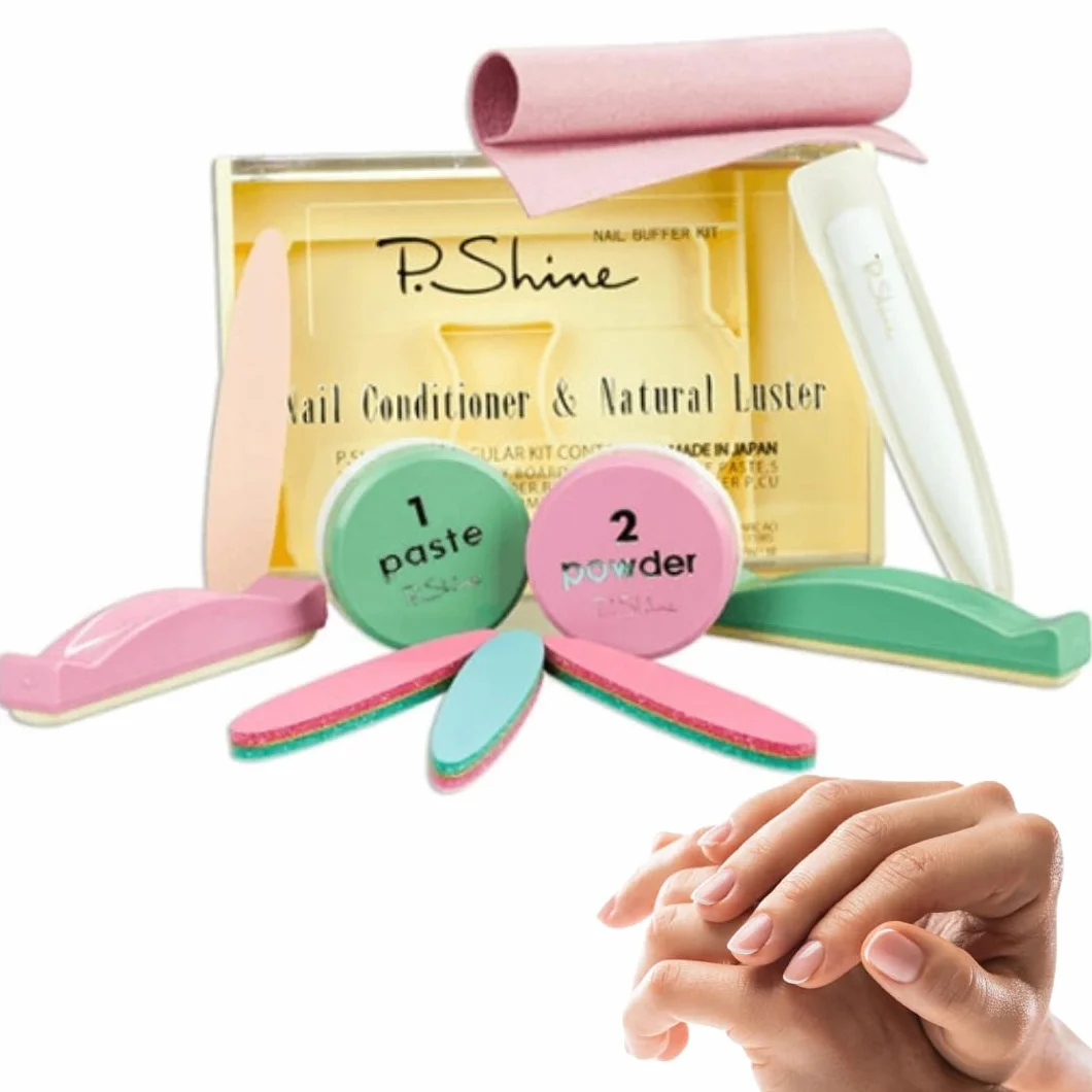 P.SHINE Japanisches Maniküre-Set zur Nagelregeneration und Stärkung der Nagelplatte, Reparaturbehandlung, Gesundes Nagelset Premium