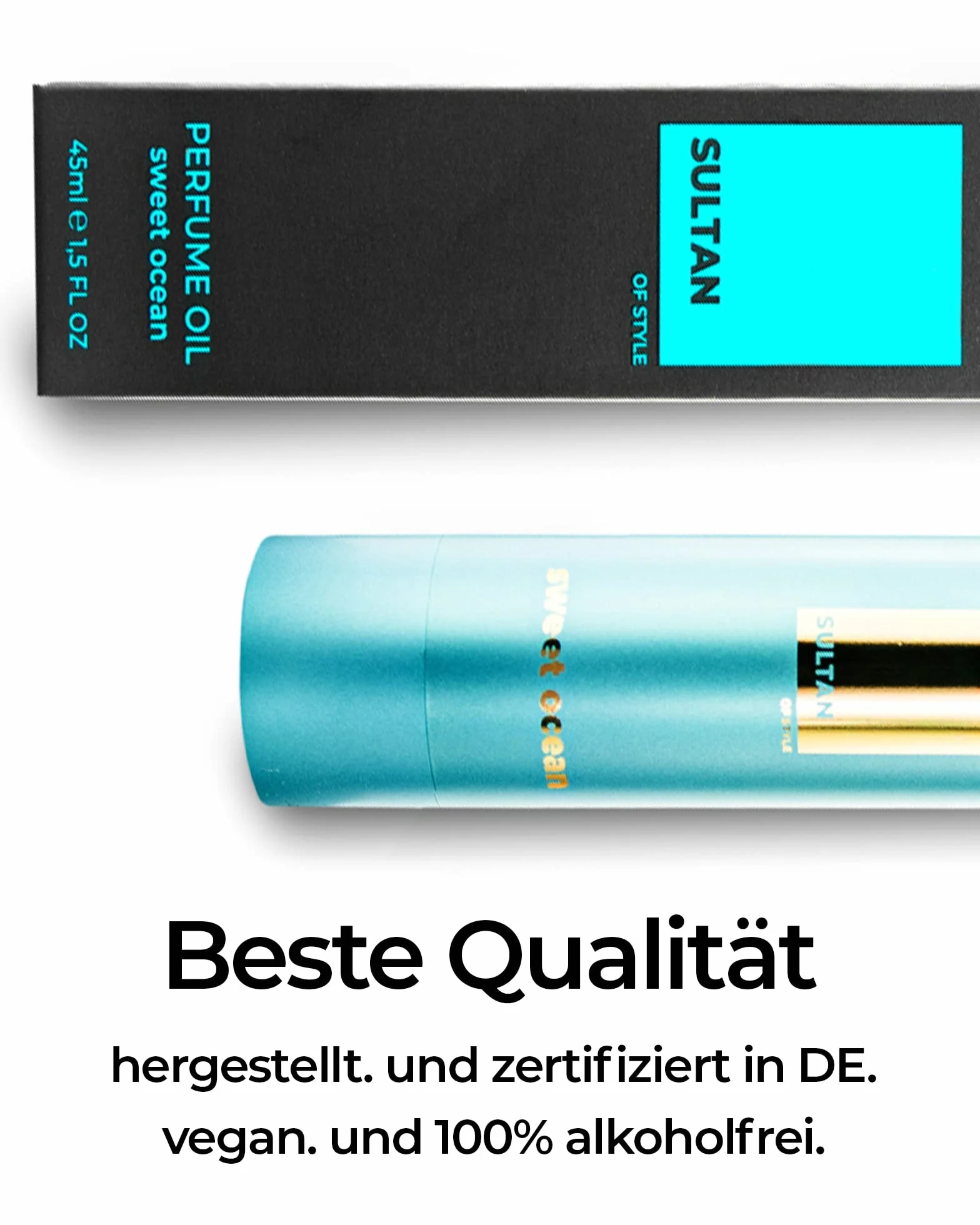 Sultan of Style Sweet Ocean Parfum Oil Herren Frischer Süßlicher Duft 100% Alkoholfrei Pflegende Ätherische Öle