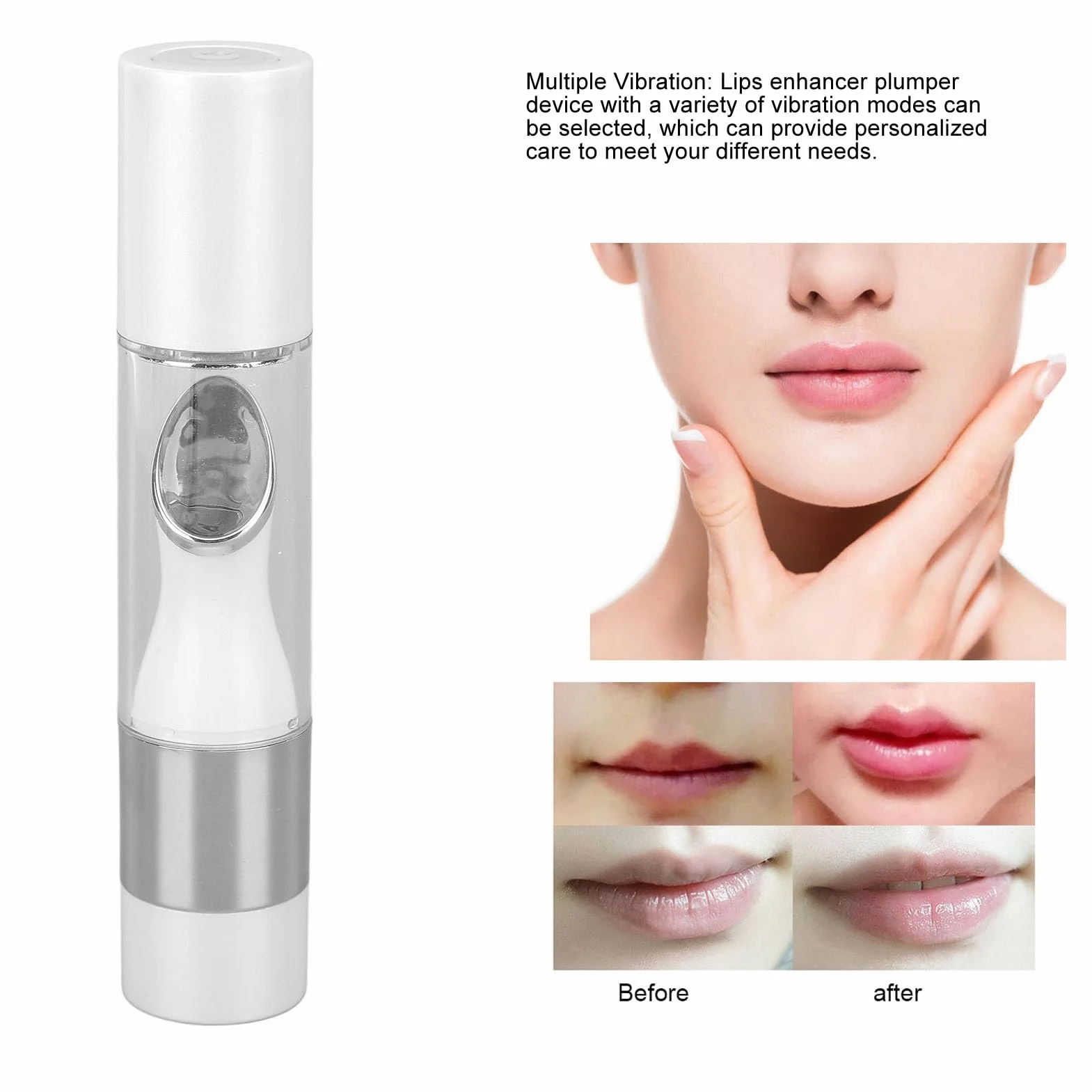 Elektrischer Lippenfüller, Automatisches Lippenfüller-Gerät, Feuchtigkeitsspendender Multi-Vibrations-Lippenverstärker