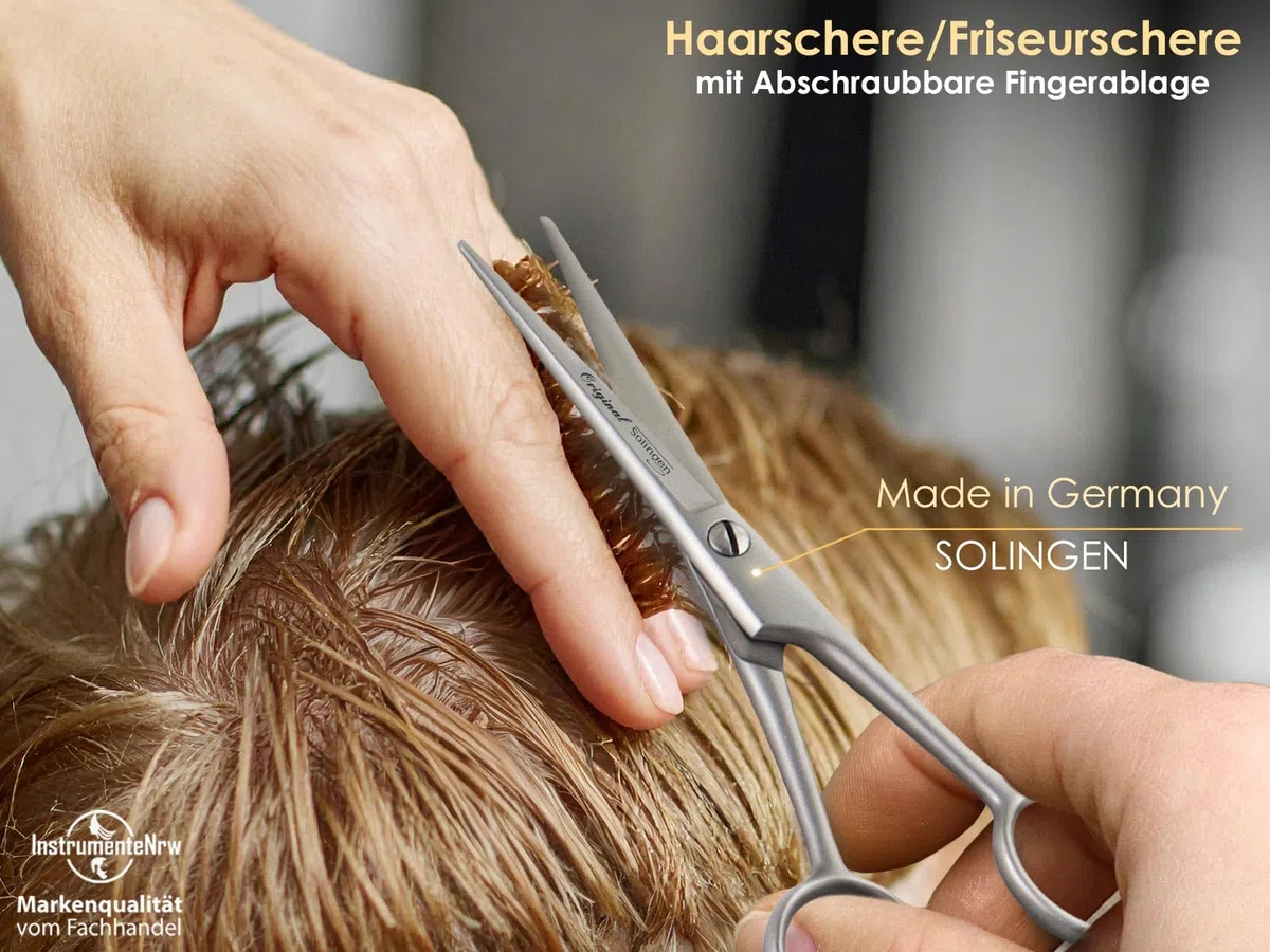Haarschere aus Solingen Friseurschere mit Mikroverzahnung Made in Germany Edelstahl 15,24 cm