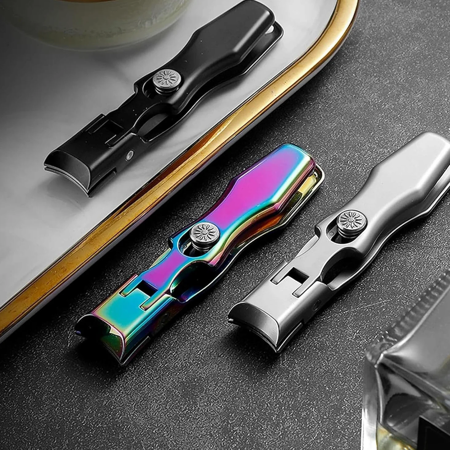 MightyClip Nagelknipser - Deutscher Edelstahl für Männer, Inklusive Nagelfeile und Aufbewahrungsbox (Silber)
