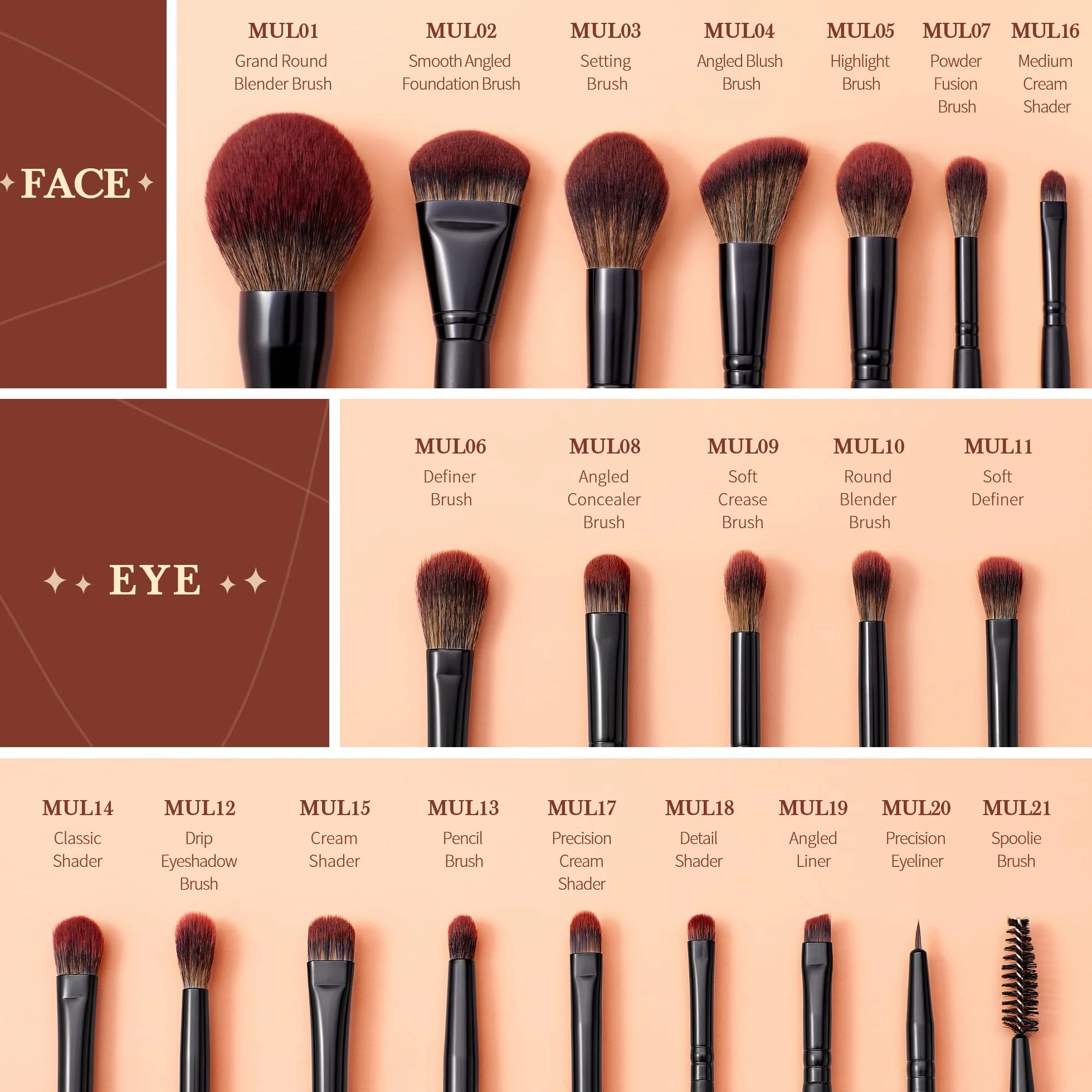 Jessup Pinselset Makeup T498+T271
