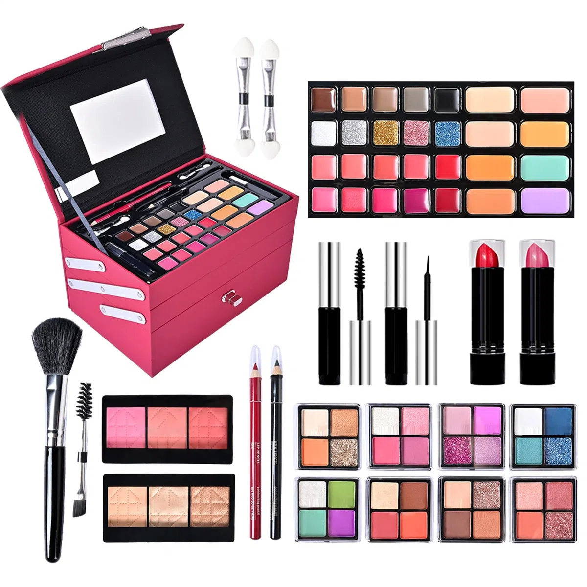 Vollständiges Make-, Make- für Frauen Komplettes Set - Professionelle Make | Kosmetik-Kits für Frauen und Anfänger, einschließlich Kosmetik und Make-up-Werkzeuge