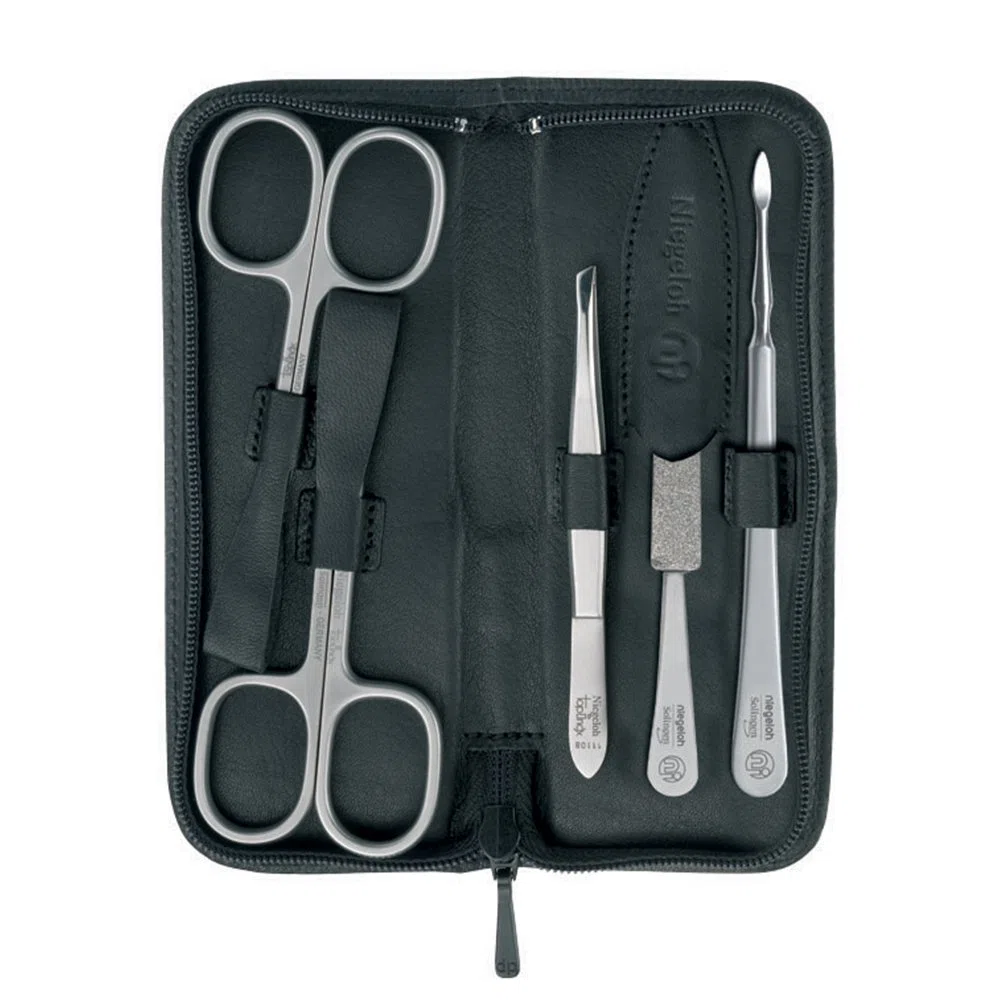 Niegeloh - Nevada Zip NL82868 L 5-teiliges Maniküre-Set in hochwertigem Leder-Etui