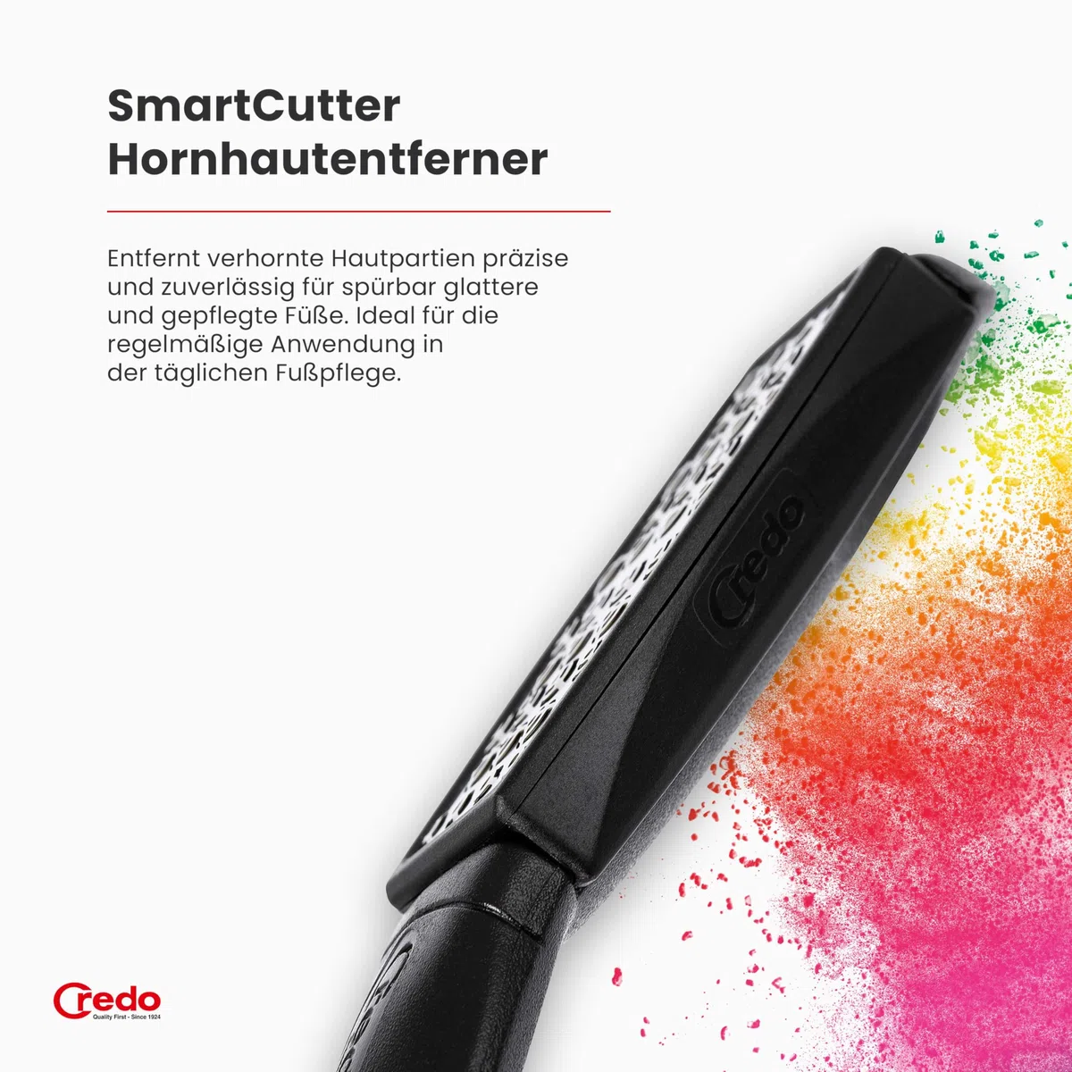 Credo BlackLine Intense Care Bundle Fußpflege Set | mit SmartCutter, Safety Hornhauthobel, DuoSoft, Fußnagelschere, Nagelknipser & Keramik-Nagelhautentferner | intensive Fuß- und Nagelpflege