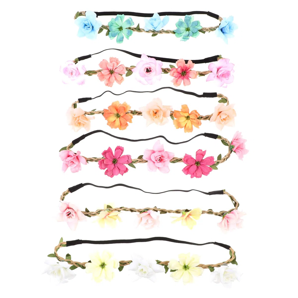 Stk Brautkranz Stirnband wedding hair accessories Girlanden zur Dekoration Braut Stirnband Blumen- Diademe für Mädchen Blumenstirnband Blumenkrone für Mädchen elastische Kordel
