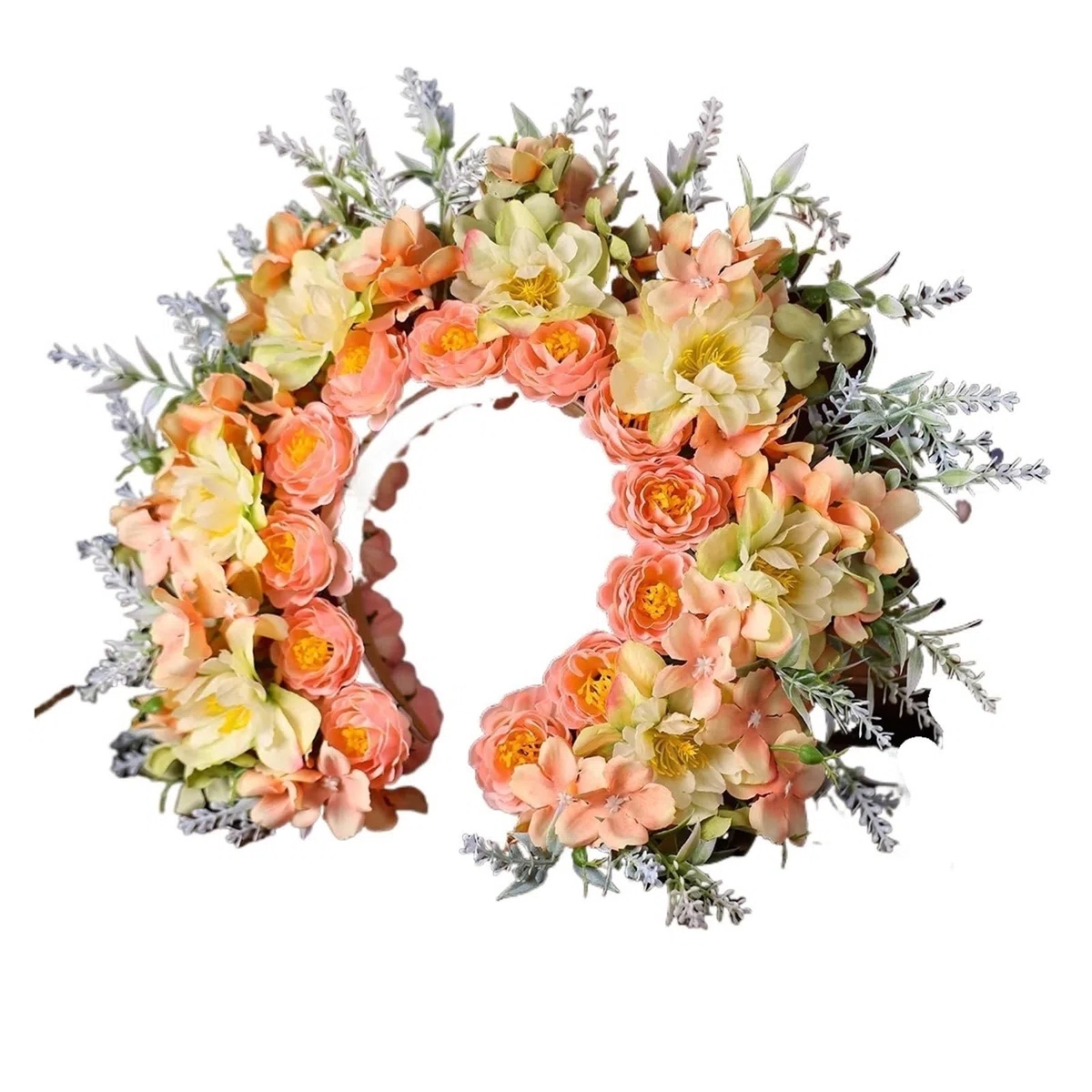 Blumenkranz Haare Bunte Blumen Prinzessin Haarnadel Blumen Stirnband Kopfschmuck for Frauen Braut Hochzeit Haarschmuck Haarbänder(Color4)