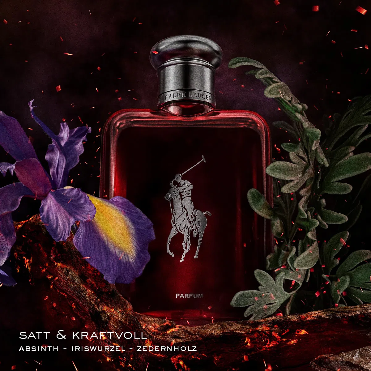 Ralph Lauren Polo Red Parfum für Herren, würzig-sinnlicher Duft mit Absinth, Blutorange & Zedernholz, für selbstbewusste Männer, 125 ml