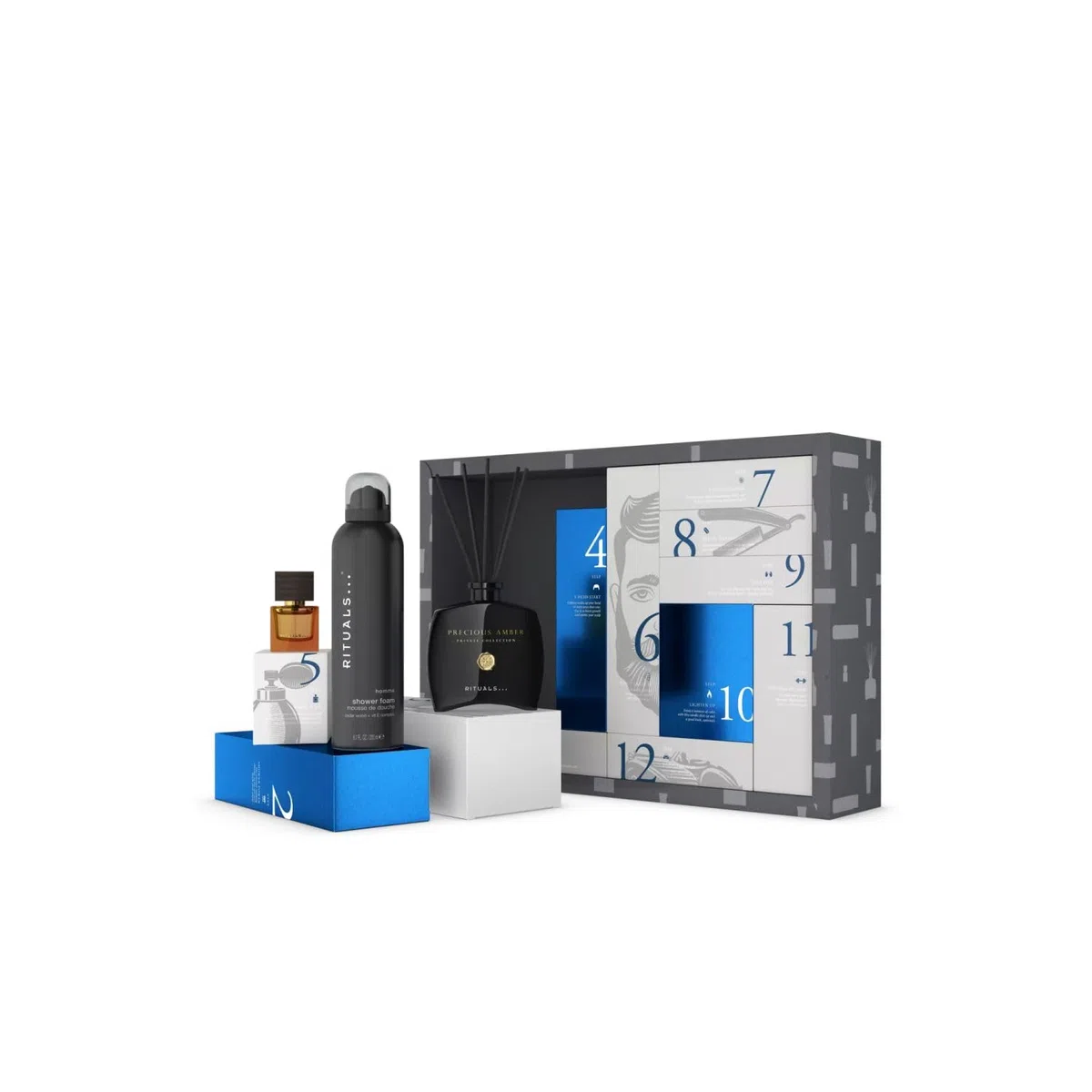RITUALS Adventskalender The Ritual of Homme - 12 Geschenke für Männer - luxuriöse Geschenkbox für Männer - Weihnachtskalender mit Pflegeprodukten