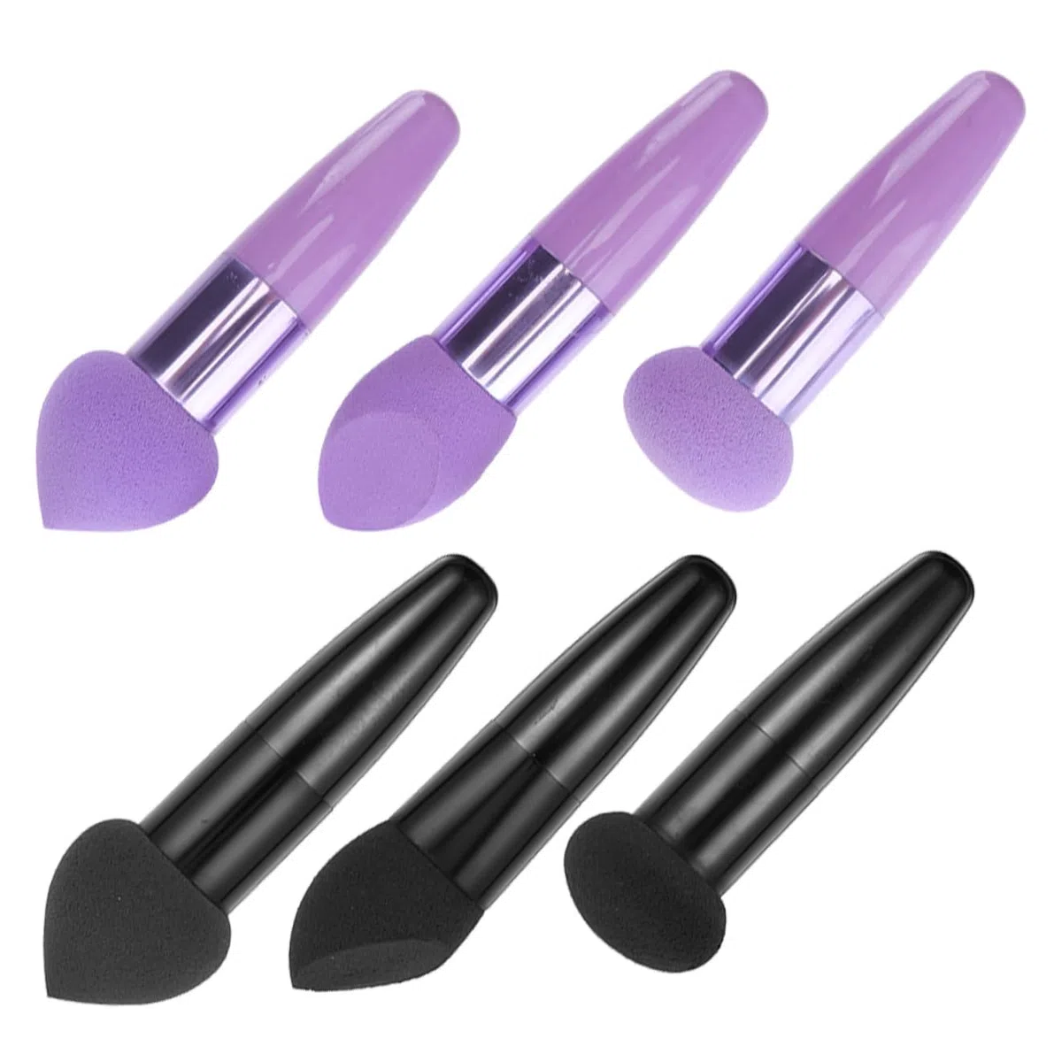 Tofficu Make Up Schwämme für Nass und Trocken Make Up 6 Stück in Stiftform aus Latex Tragbare Kosmetikschwämme Geeignet für Täglichen und Professionellen Gebrauch