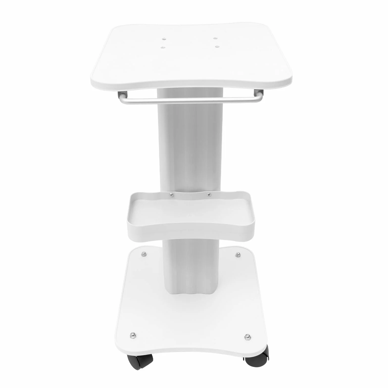 Kosmetikwagen Beauty Salon Trolley, Tragbar Medizinischer Wagen mit Ablagefach, ABS Arbeitswagen Weiß