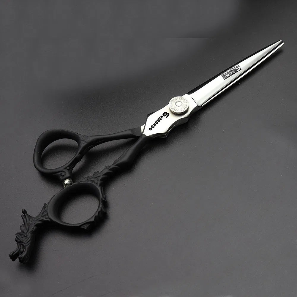 6 Zoll Friseursalon Professionelle Haarschere dünne Schere (6 Zoll Flach-B) | Japanischer Stahl 440C,Verstellbar, dauerhaft scharf