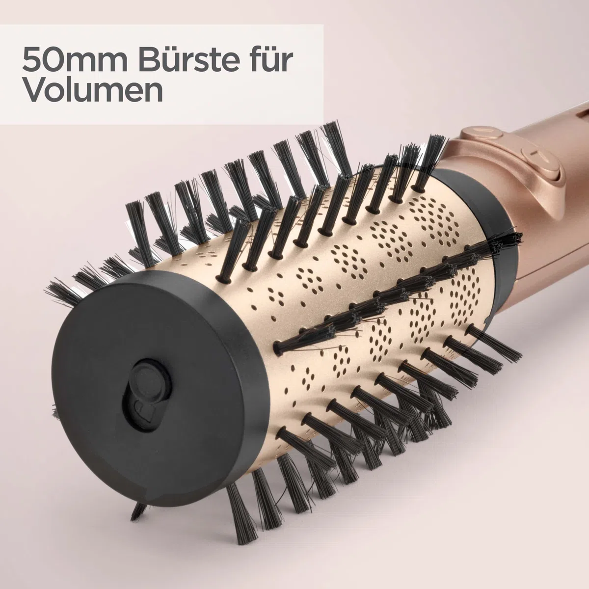BaByliss Big Hair Dual Rotierende Warmluftbürste – Ionen-Technologie mit Anti-Frizz, 50mm & 40mm Aufsätze, 2 Rotationsrichtungen, 2 Temperatureinstellungen + Kaltstufenschalter, champagner, AS952E