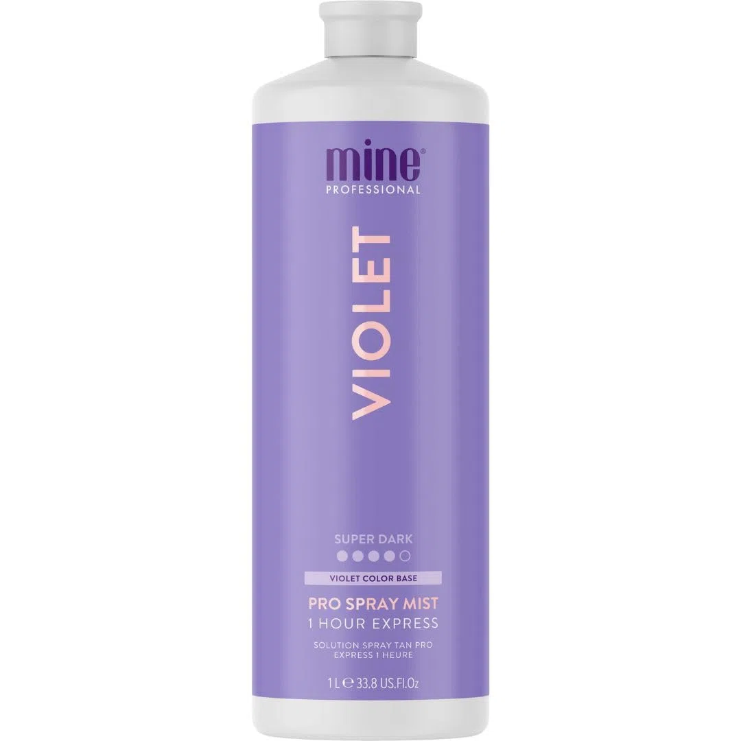 MineTan Profi-Sprühbräune | Violet - 1 Stunde Ultra Rapid Tanning Flüssig, Dunkle, Gesicht & Körper Fake Tanner, Schnelle Trocknend, Sattes, Warmes, Super Dunkelbraunes Finish, Keine Orangetöne, 1L