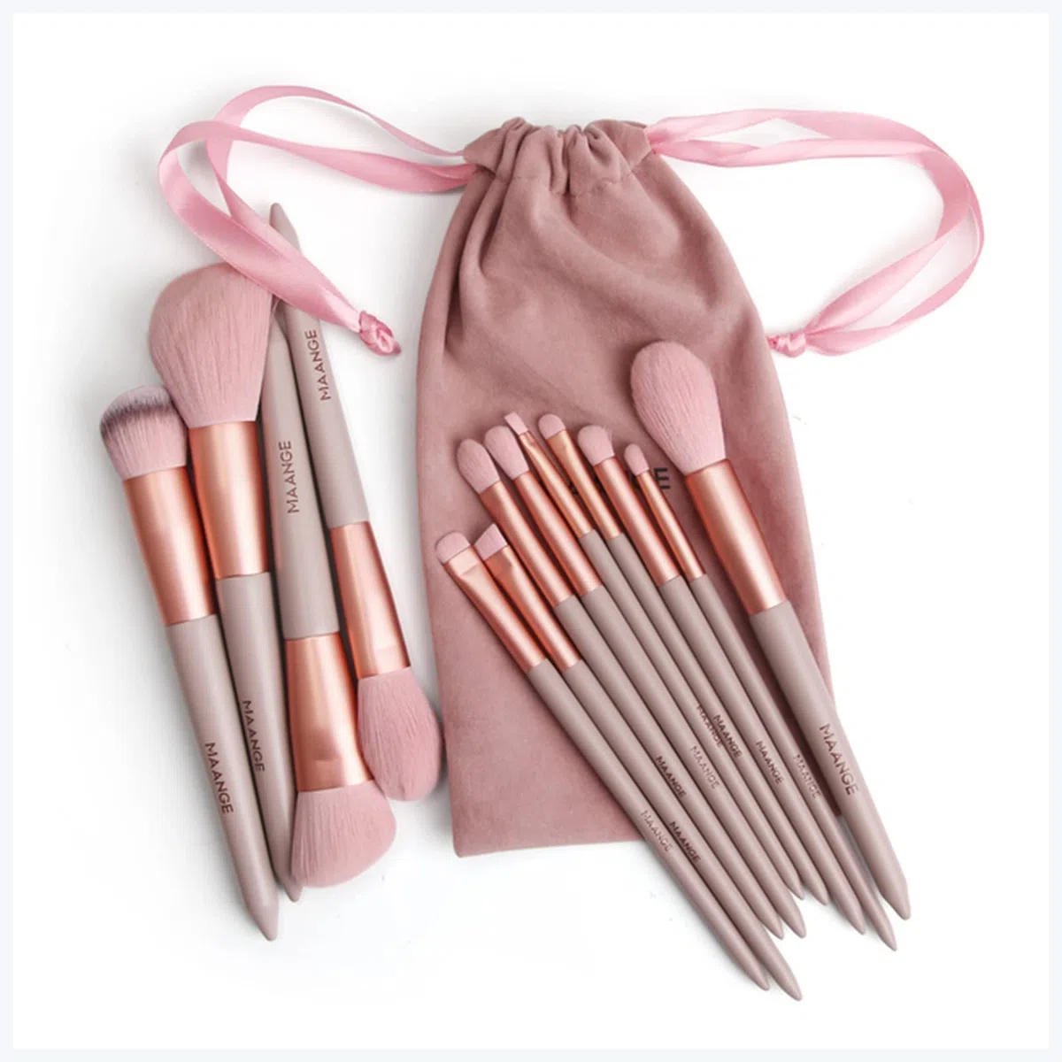 DUnLap Make up Pinsel 13 Schnell trocknende Make-up-Bürste Set mit Tasche Weiche Blush Loose Pulver Hohe Glanz Lid Schattenbürste Tragbare Schönheit Werkzeug Make up Pinsel Set