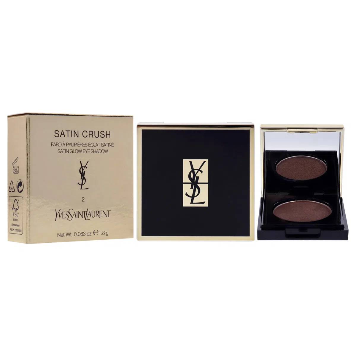 Yves Saint Laurent Crush Satin Cushion Lidschatten, 2 Warm Brown 30 g