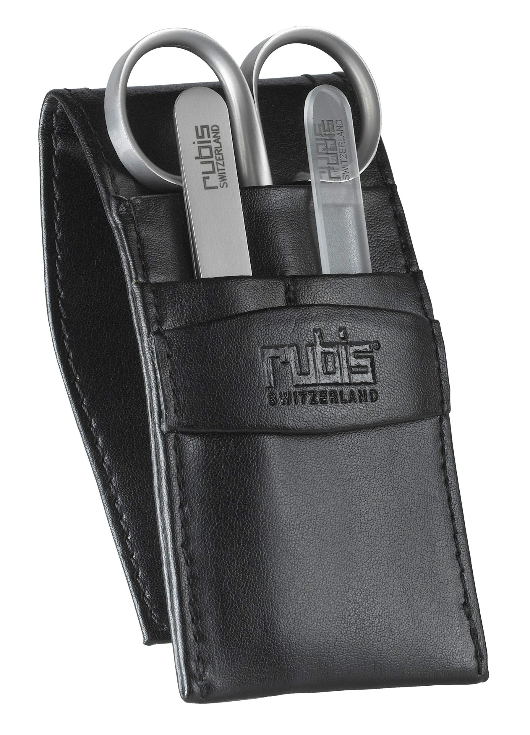 Rubis Maniküre Set mit Nagelschere und Nagelfeile - Nagelset klein 3 teilig mit Pinzette - Nagelpflegeset