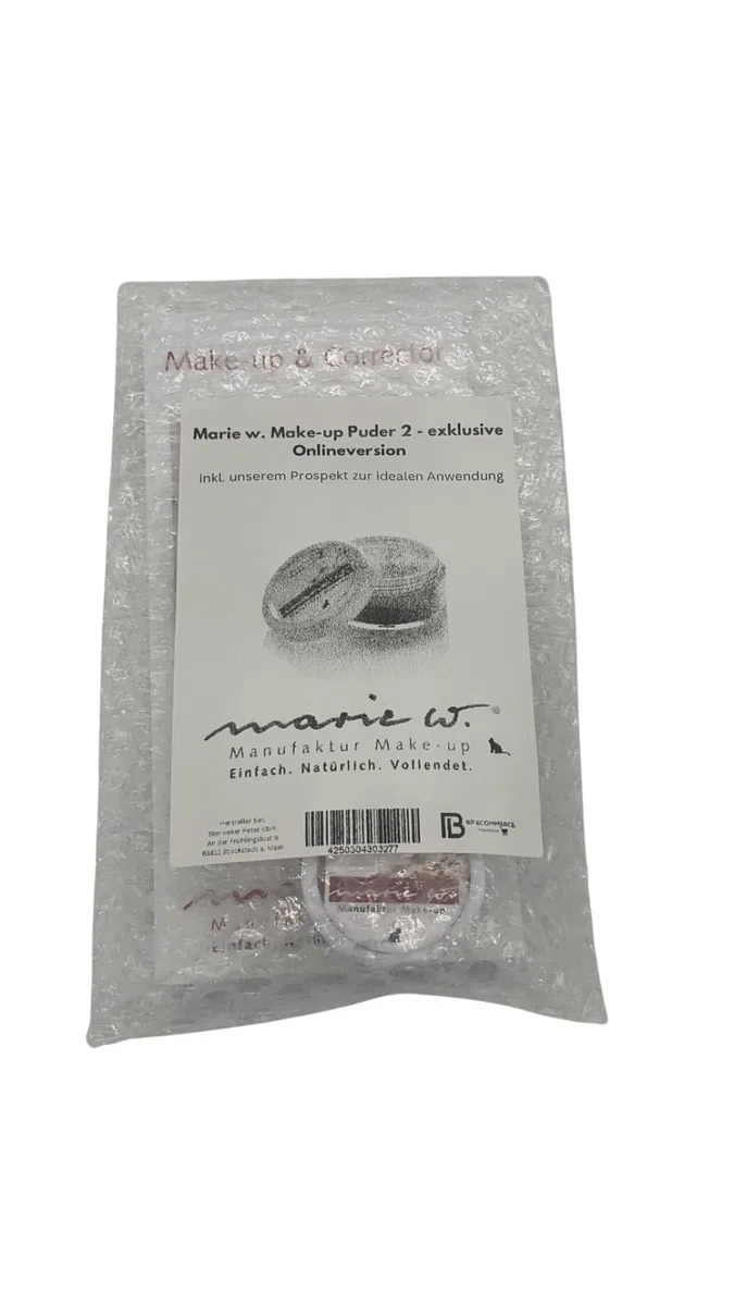 marie w. - Make Up Puder Nr. 2, ergiebiges Puder-Make-up für den hellen bis mittleren Teint, helle Haut - vegane Naturkosmetik - 5 g