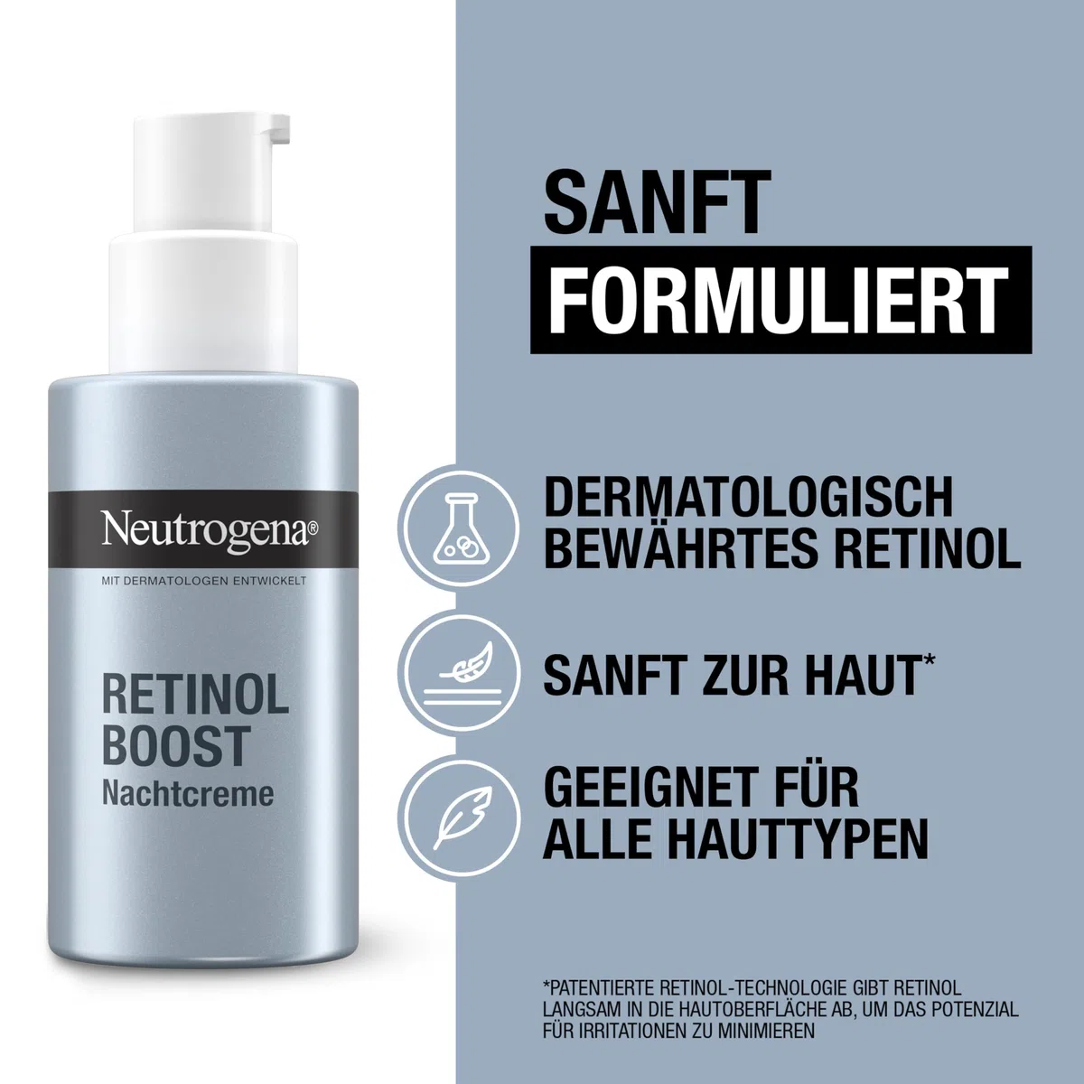 Neutrogena Retinol Boost Anti-Ageing Set Tagescreme SPF 15 Nacht Creme Serum Retinol Hyaluronsäure