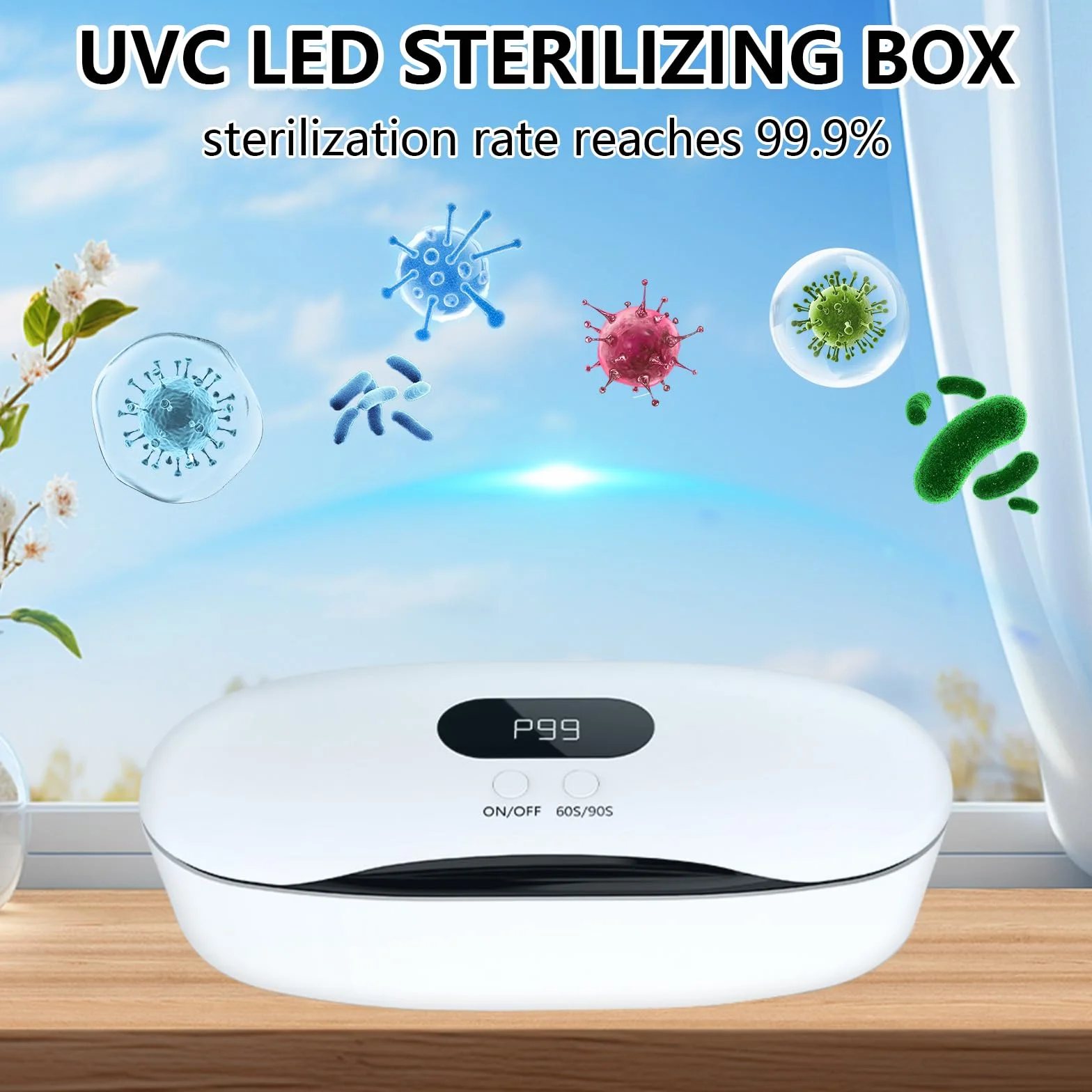Professionelle Nail Art Sterilisator Box, LED Hochtemperatur Nail Art Sterilisator Werkzeug UV Ozon Desinfektionsschrank UV Desinfektionsschrank Maniküre Tool Desinfektionsmaschine