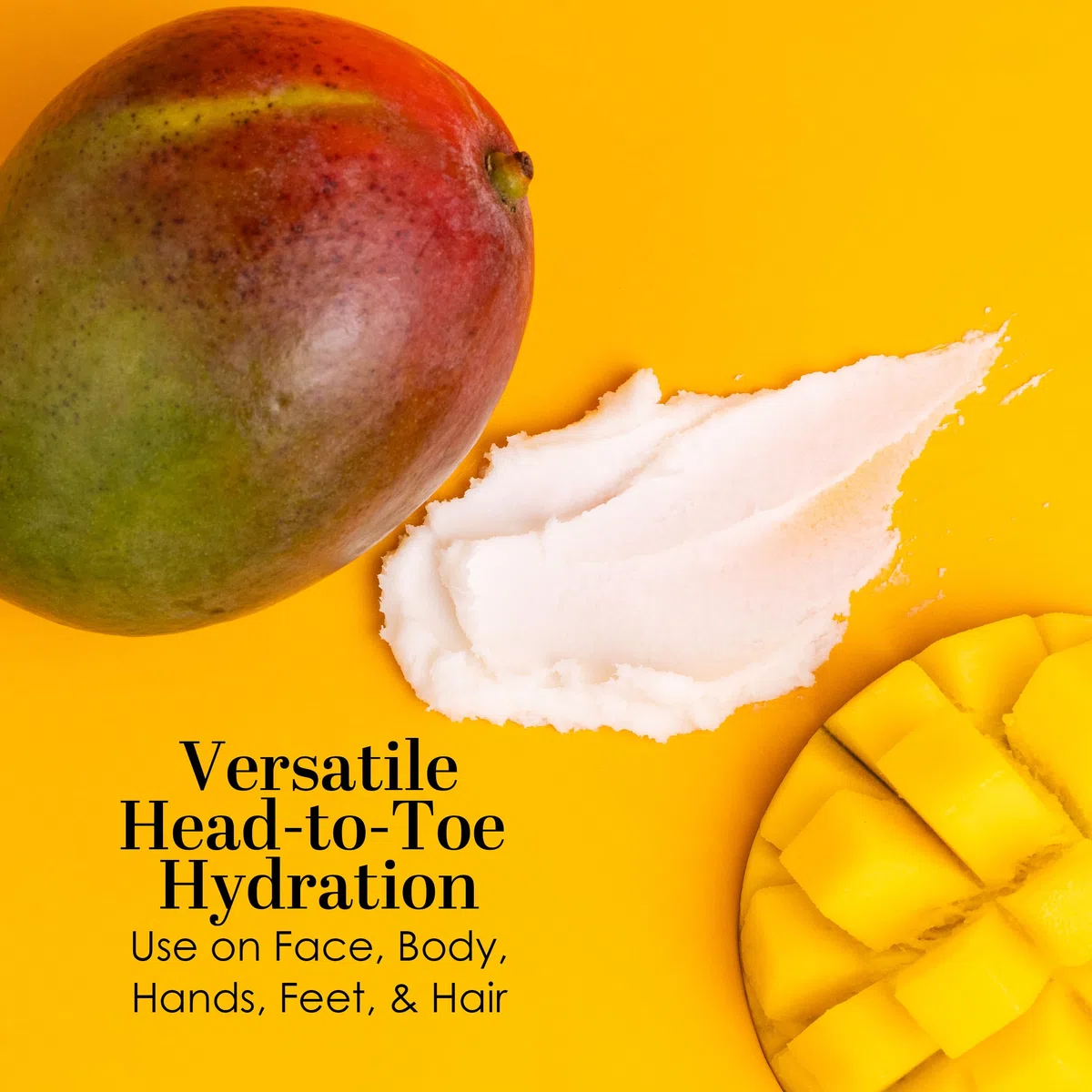 Bio-Mangobutter – rohe organische unraffinierte Mangosamenbutter für Hautpflege, Körperbutter und Haar – reine Mangobutter kaltgepresst zur Seifenherstellung, Mango-Lotion, natürliche