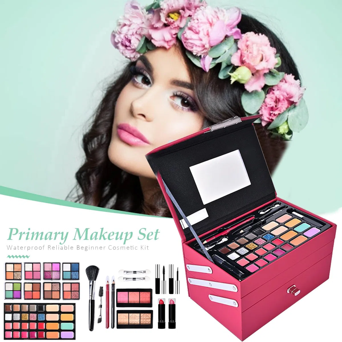 Make-up-Sets für Frauen, komplettes Make-up-Set für Frauen, -1-Set | komplettes Kosmetik-Set für Anfänger und Profis, inkl. Kosmetik und Out
