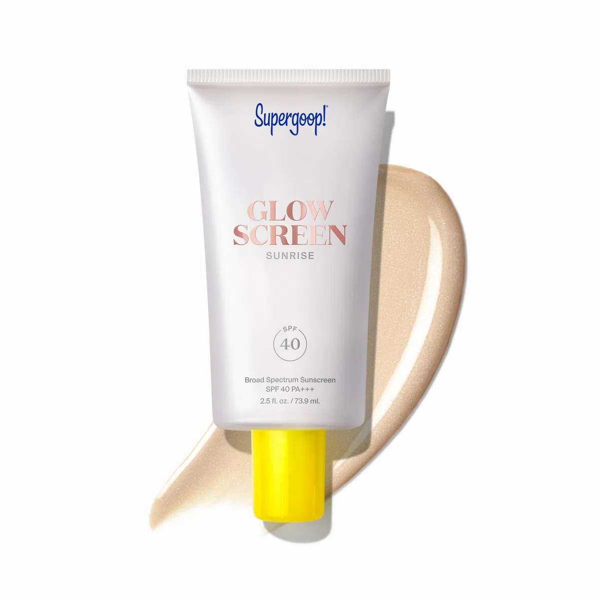 Supergoop! Glowscreen - SPF 40-2.5 fl oz - Glowy Primer + Broad Spectrum Sunscreen - Adds Instant Glow - Helps Filter Blue Light - Boosts Hydration with Hyaluronic Acid, Vitamin B5 & Niacinamide