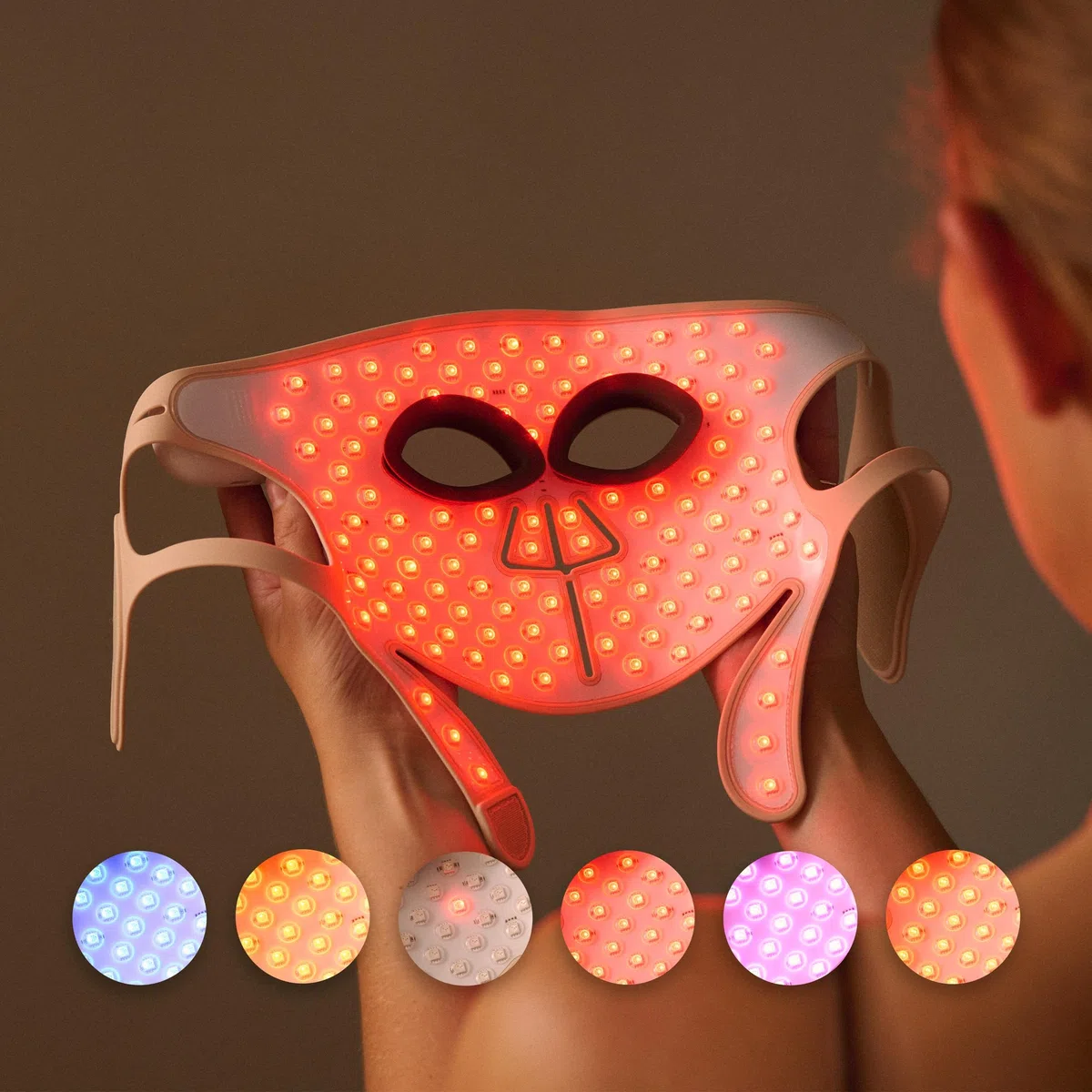 Silk'n LED Face Mask Pro LED Face Mask Glow Mask Glow Mask for Collagen, Anti Falten und Anti-Aging, Kabellos für 130 Minuten, Rosa
