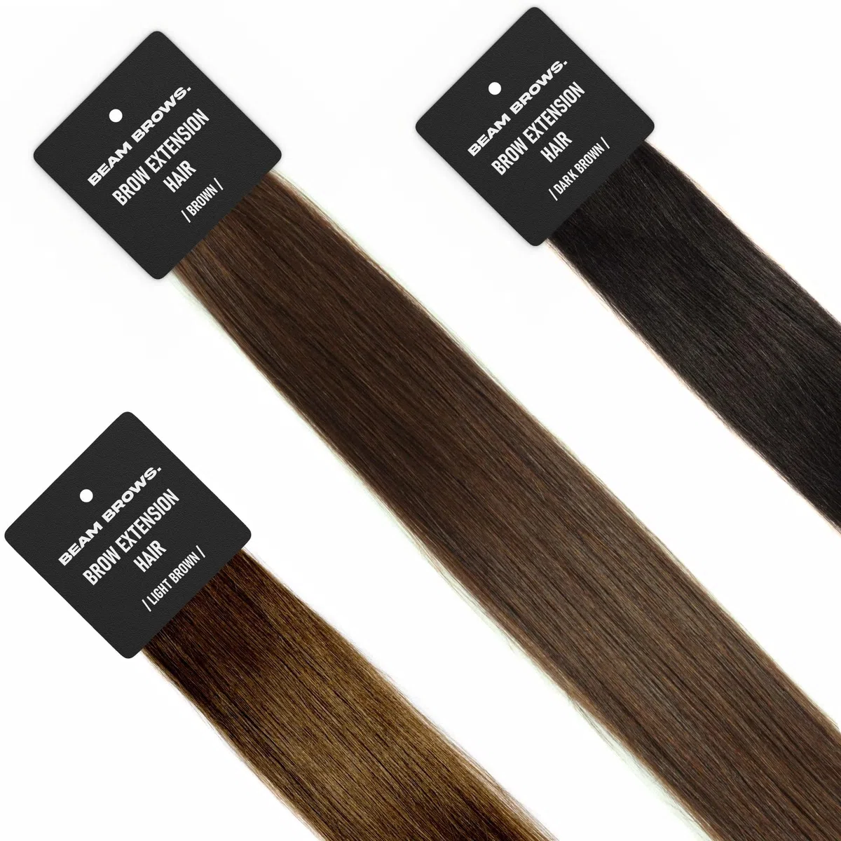 AURA Monaco | Brow Extensions Set Premium– 100% Echthaar in 3 Farben, Brow Extension Kit für 40+ Behandlungen – Professionelle Augenbrauenverlängerung für Studios